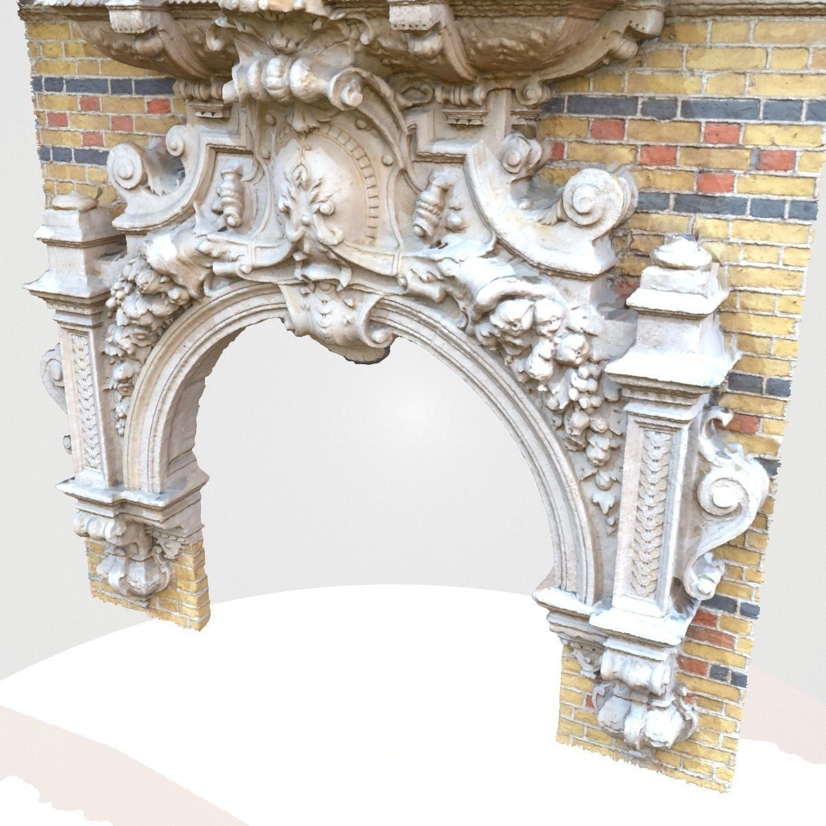 Door Decoration Low-poly 3D model_2