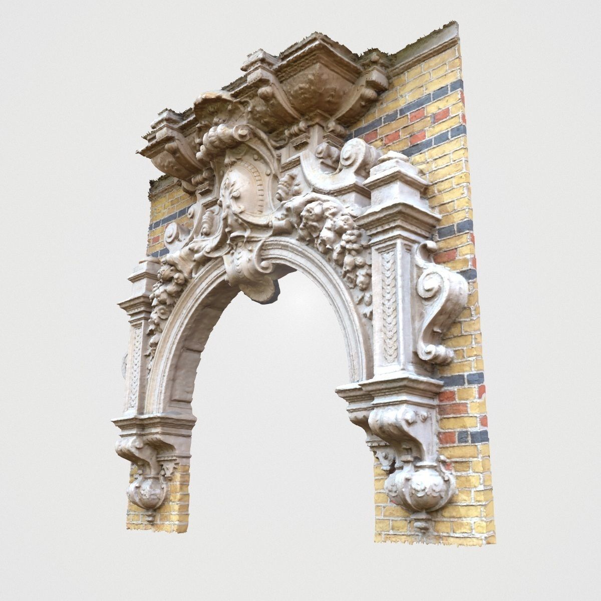 Door Decoration Low-poly 3D model_4