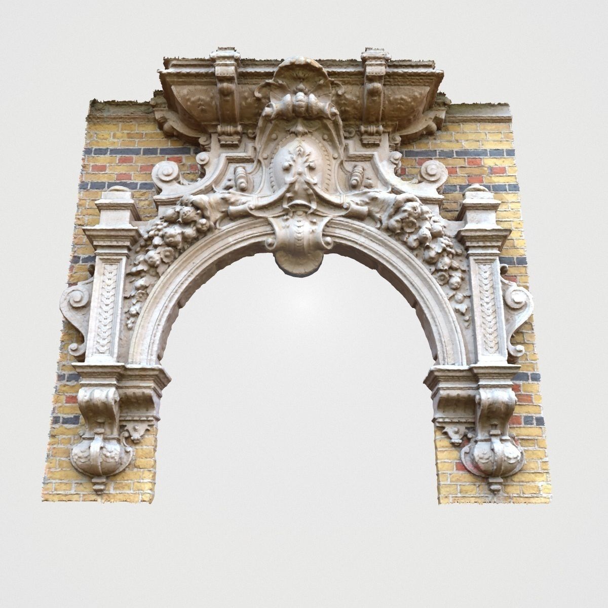 Door Decoration Low-poly 3D model_1