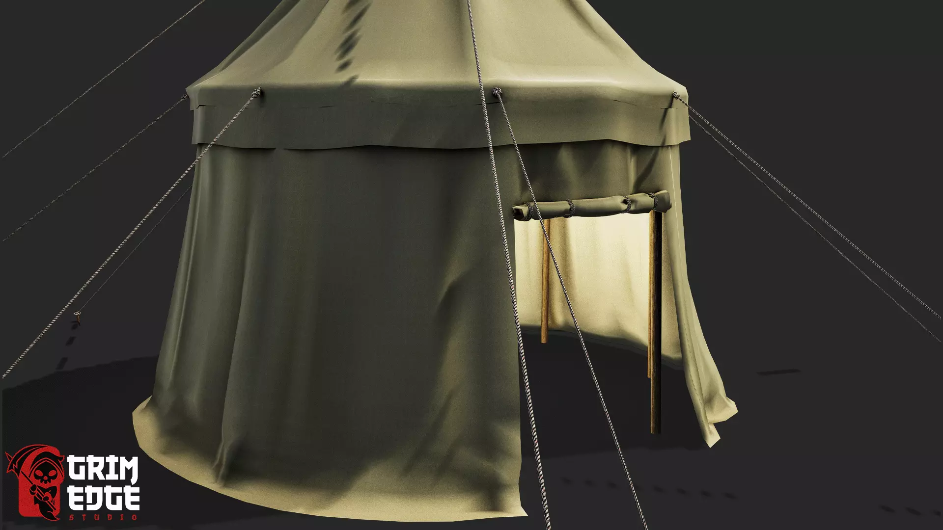 Camp Tent Low-poly 3D model_6