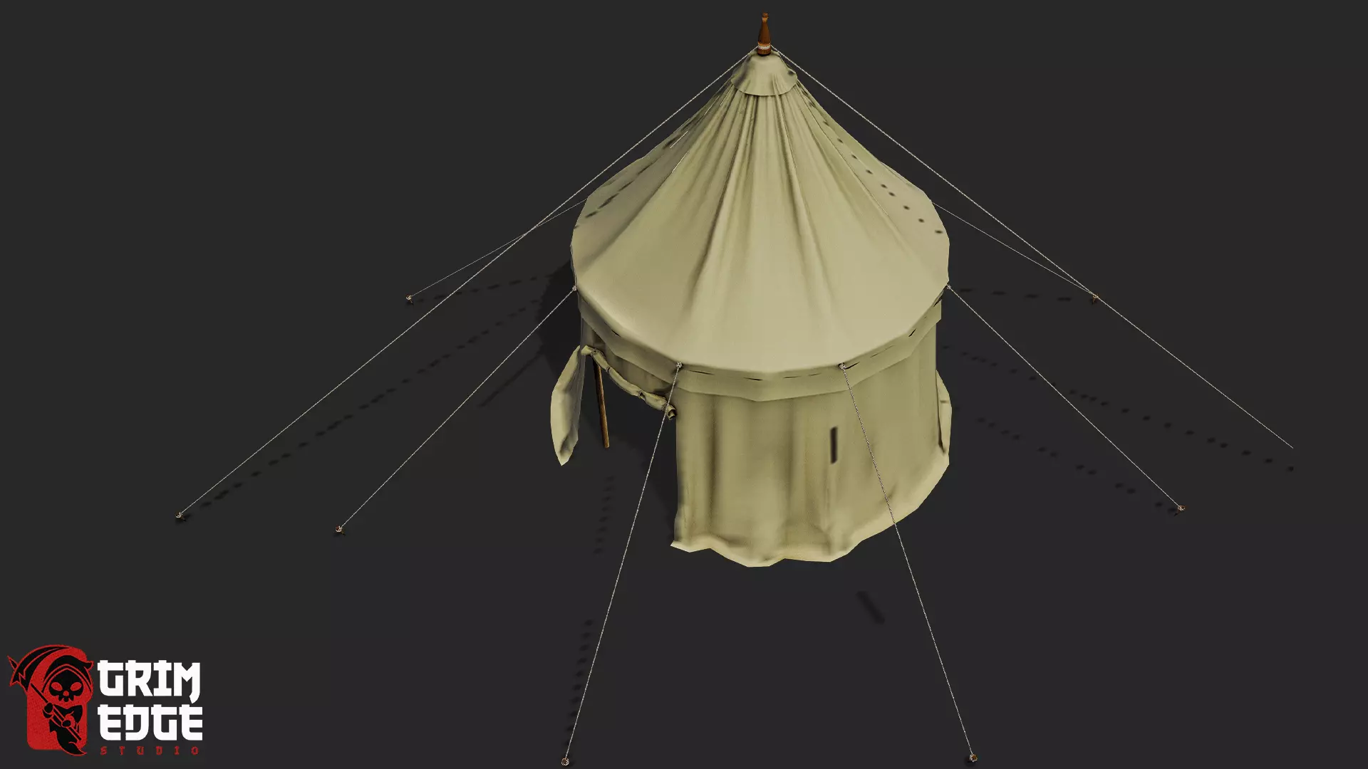 Camp Tent Low-poly 3D model_2