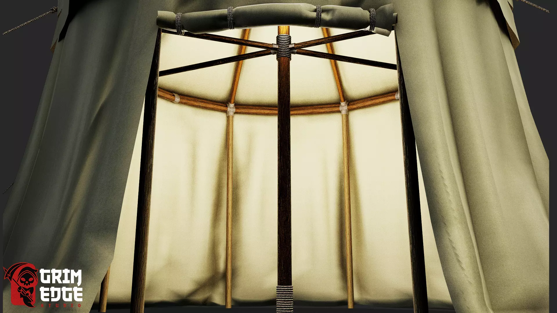 Camp Tent Low-poly 3D model_7