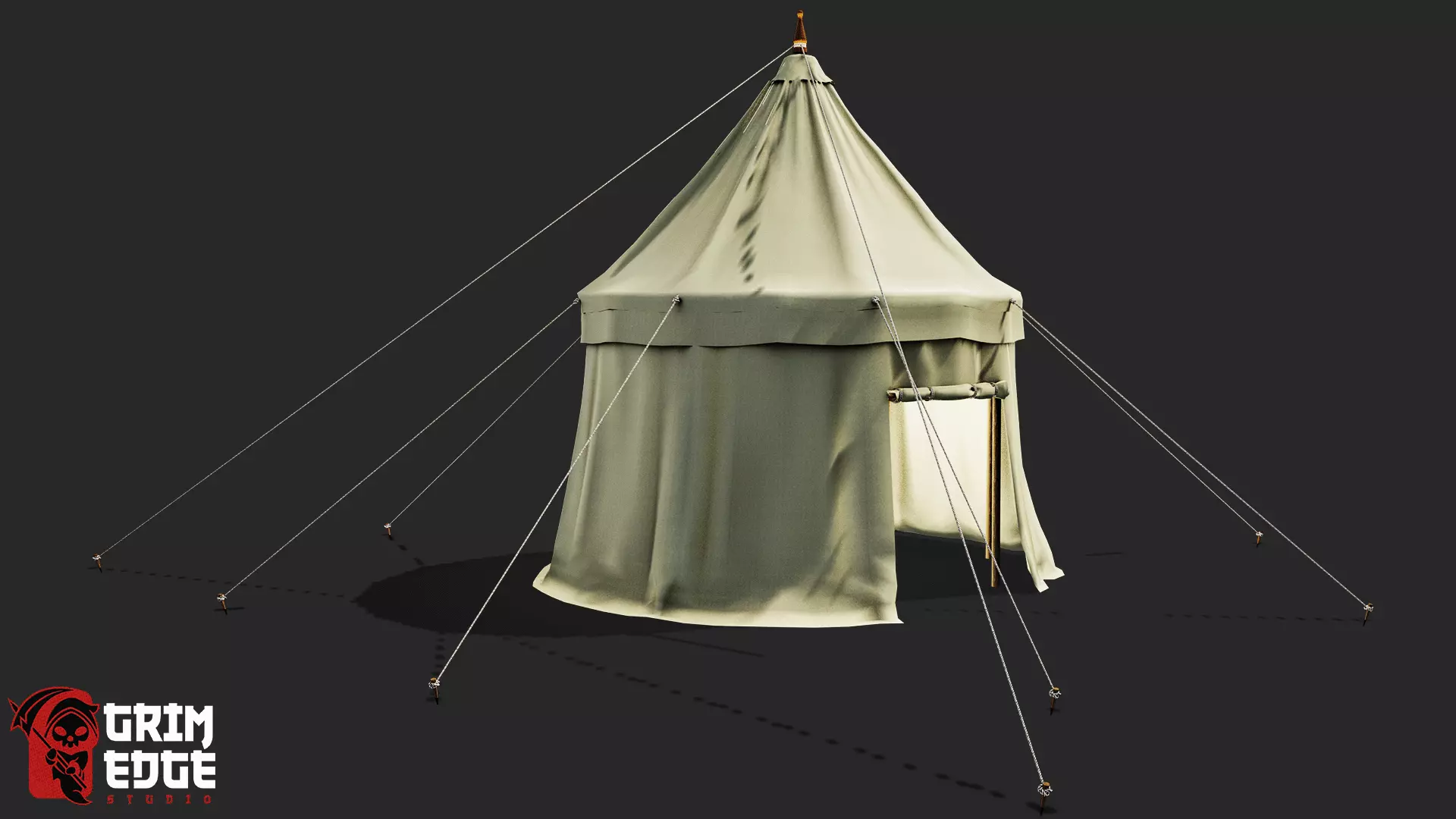 Camp Tent Low-poly 3D model_3