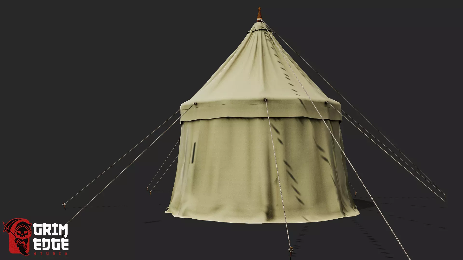 Camp Tent Low-poly 3D model_5