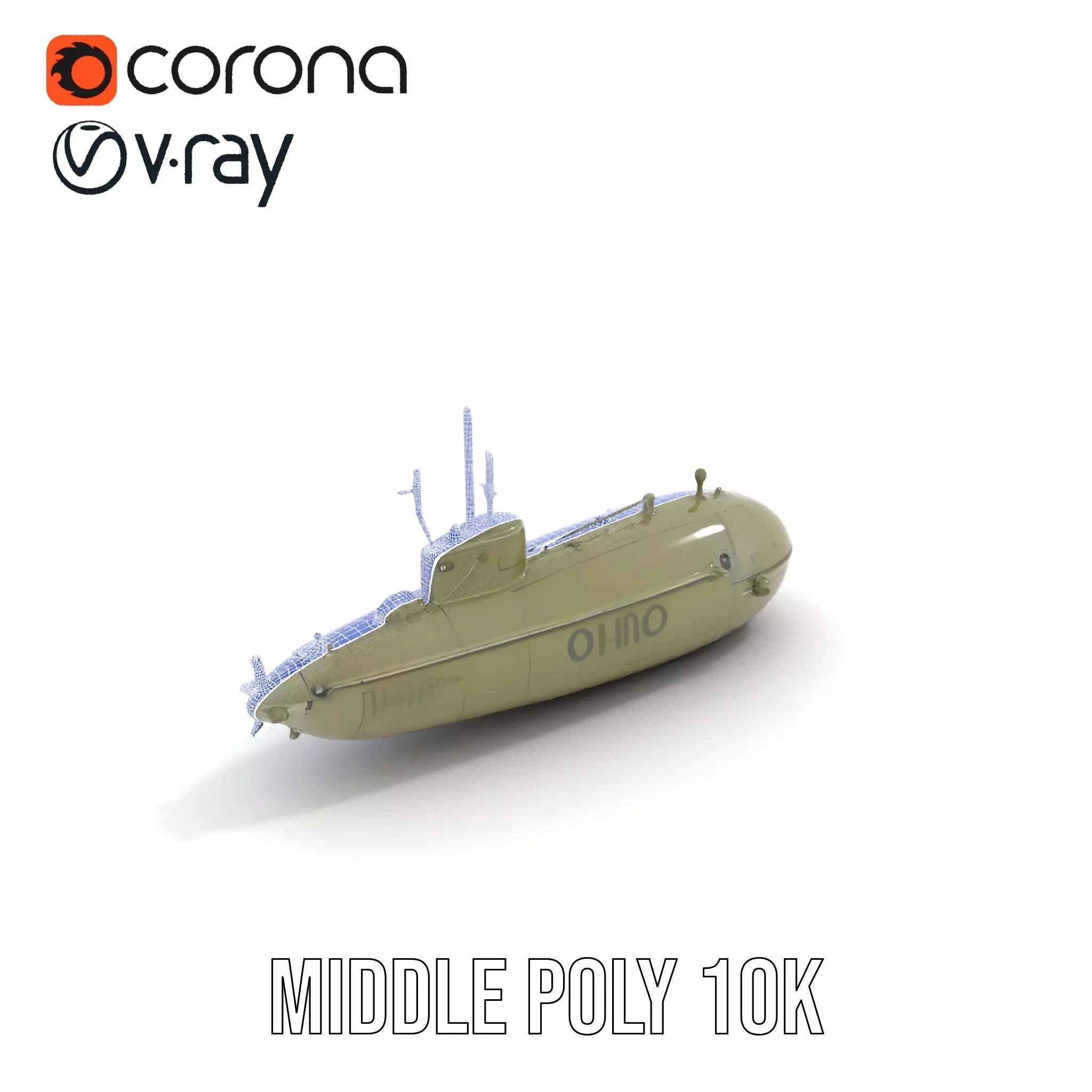 Orio Military Submarine model pack Low-poly 3D model_21