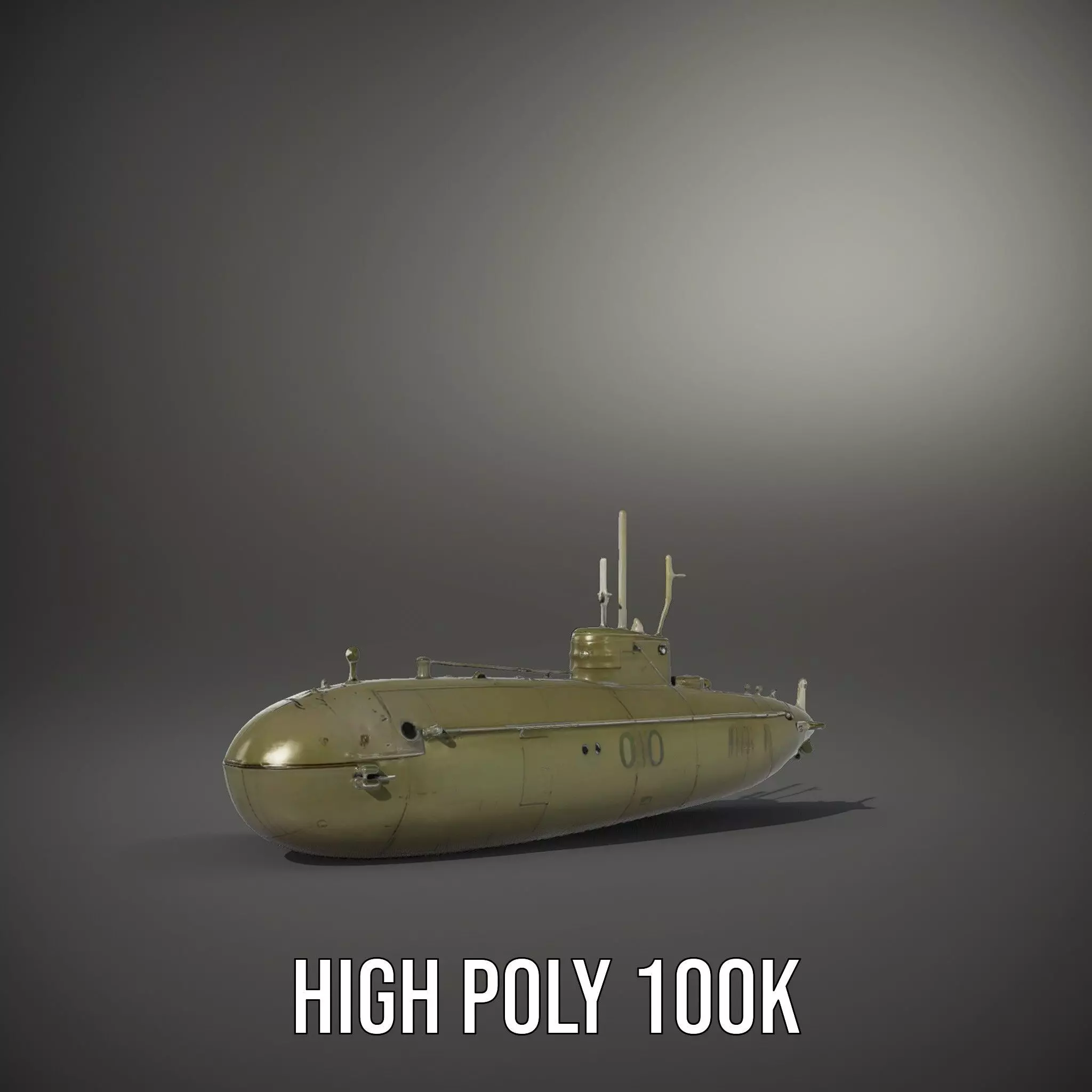Orio Military Submarine model pack Low-poly 3D model_10
