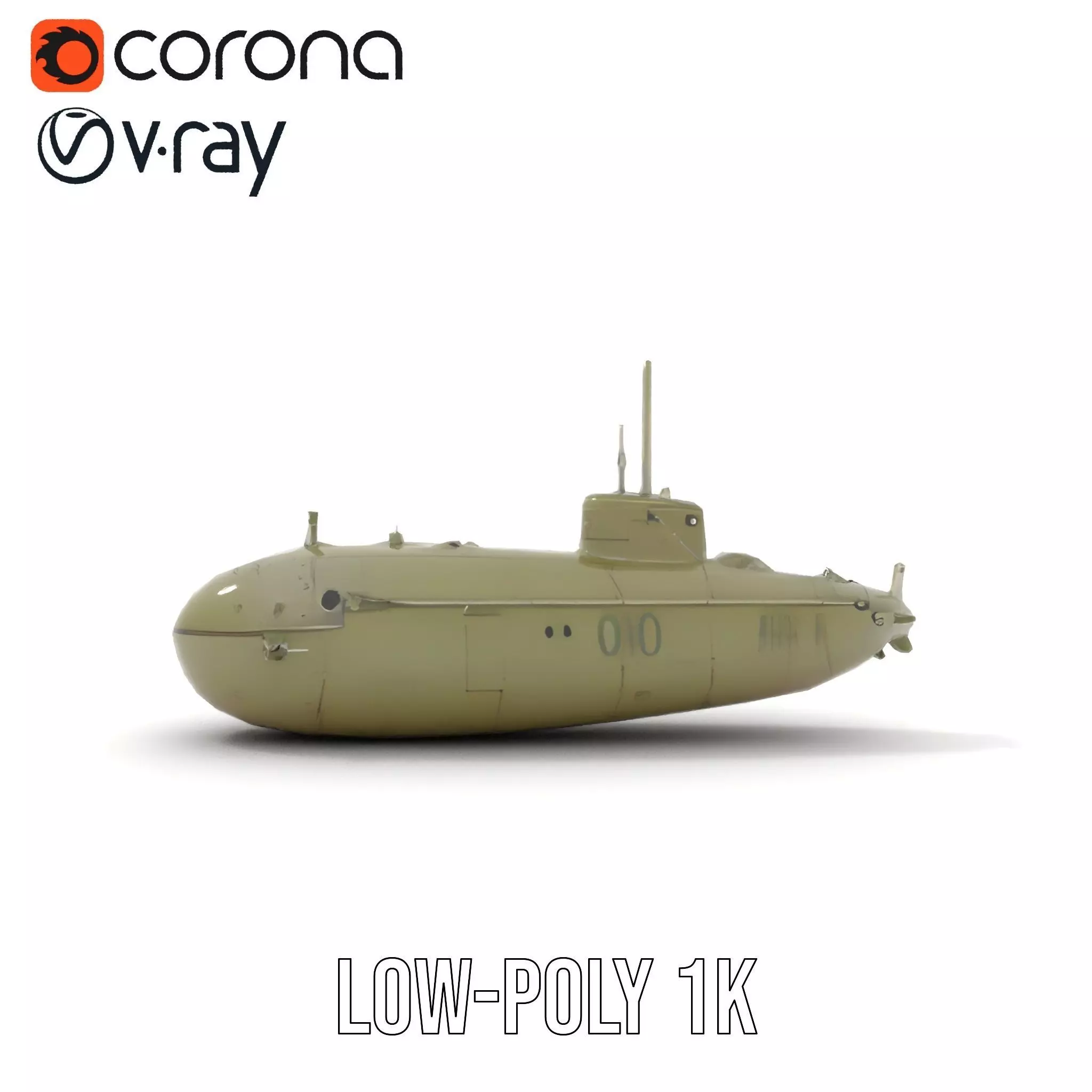 Orio Military Submarine model pack Low-poly 3D model_9
