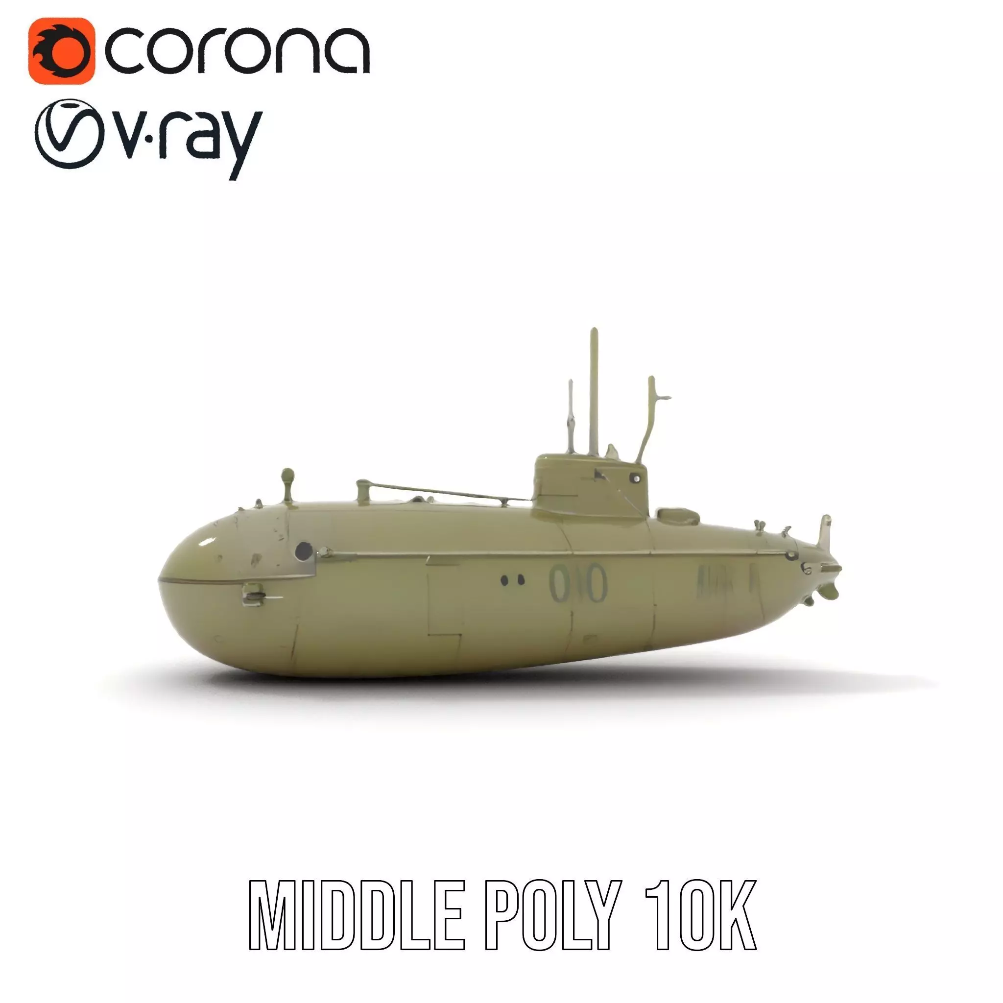 Orio Military Submarine model pack Low-poly 3D model_24