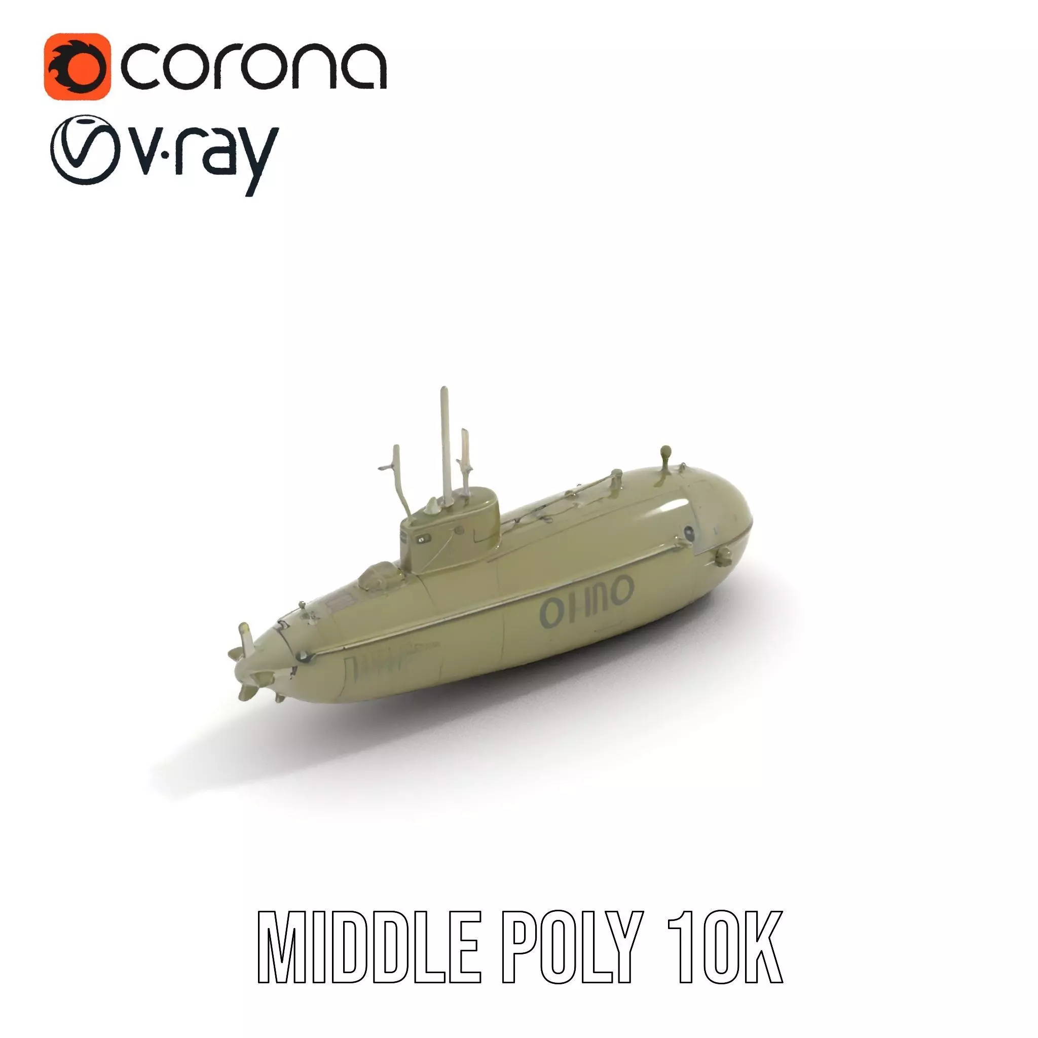Orio Military Submarine model pack Low-poly 3D model_6