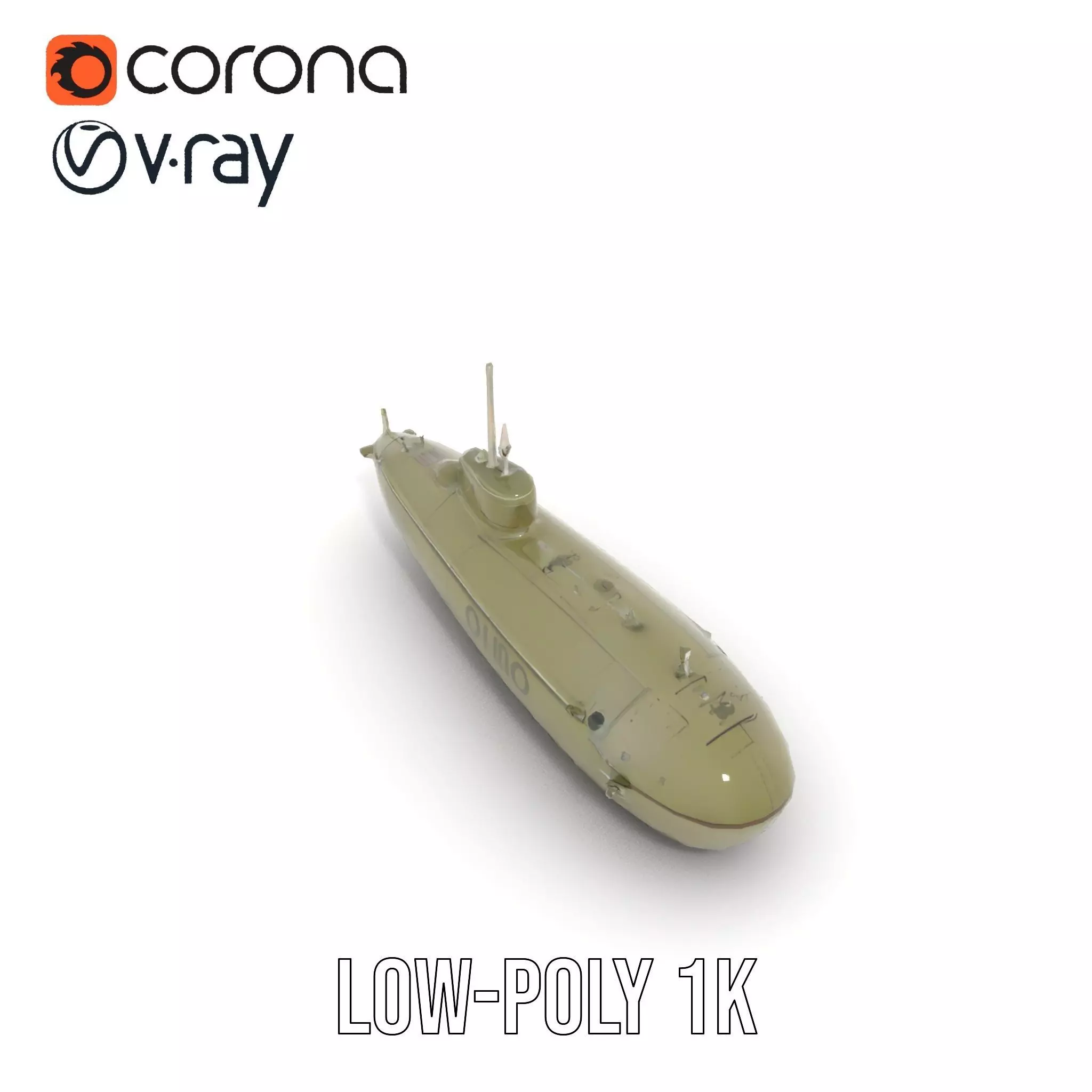 Orio Military Submarine model pack Low-poly 3D model_7
