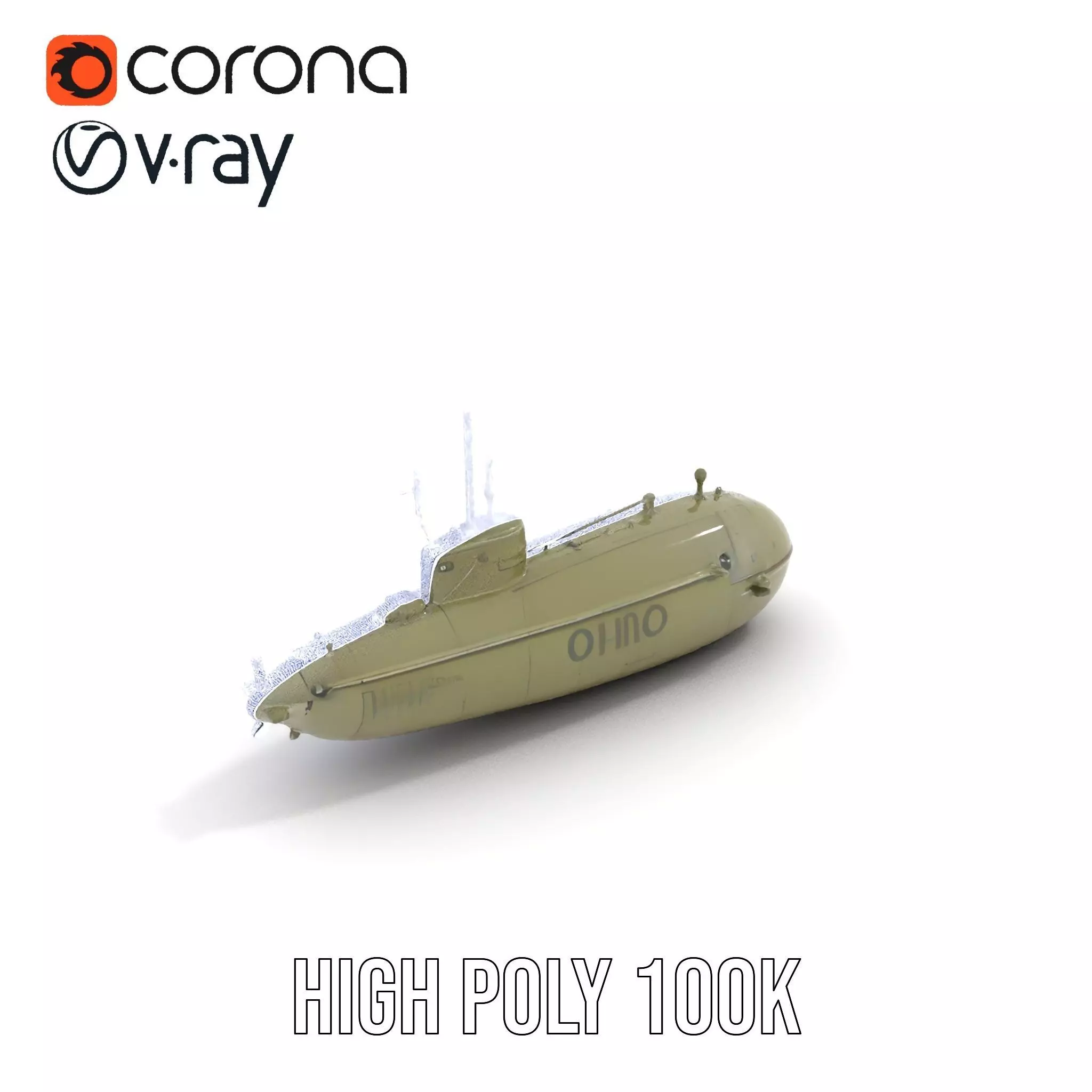 Orio Military Submarine model pack Low-poly 3D model_32