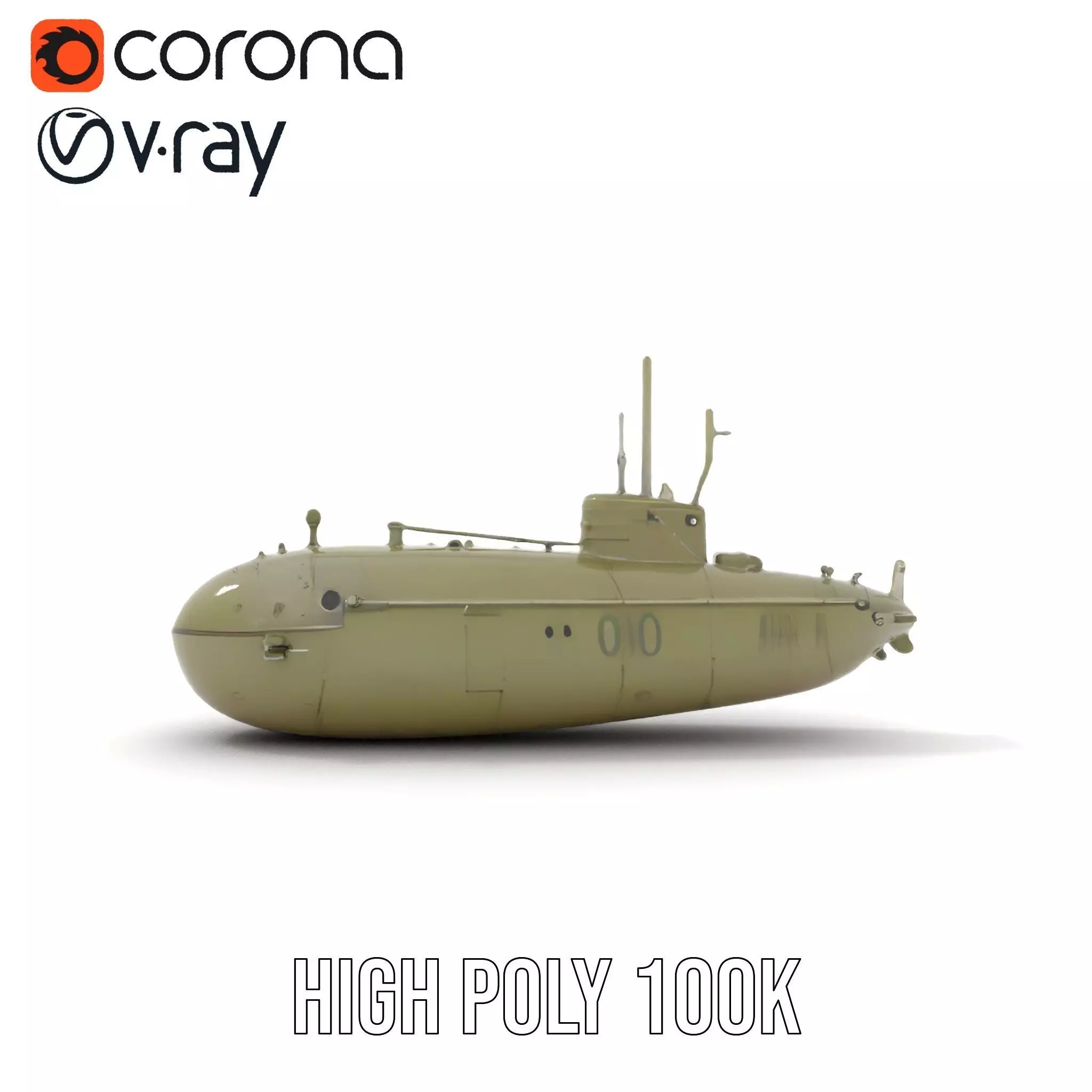 Orio Military Submarine model pack Low-poly 3D model_23