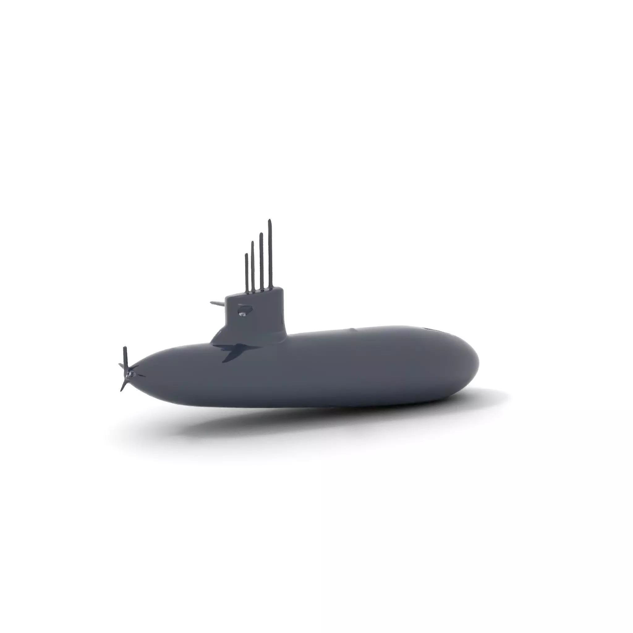 Black Stealth Submarine model pack Low-poly 3D model_5