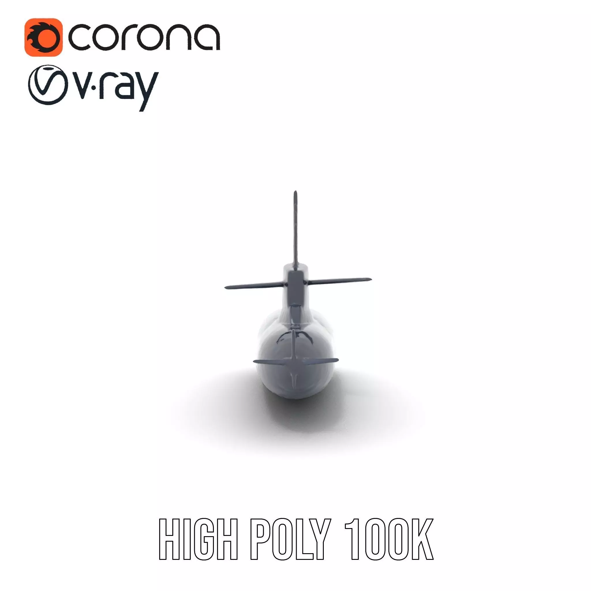 Black Stealth Submarine model pack Low-poly 3D model_22