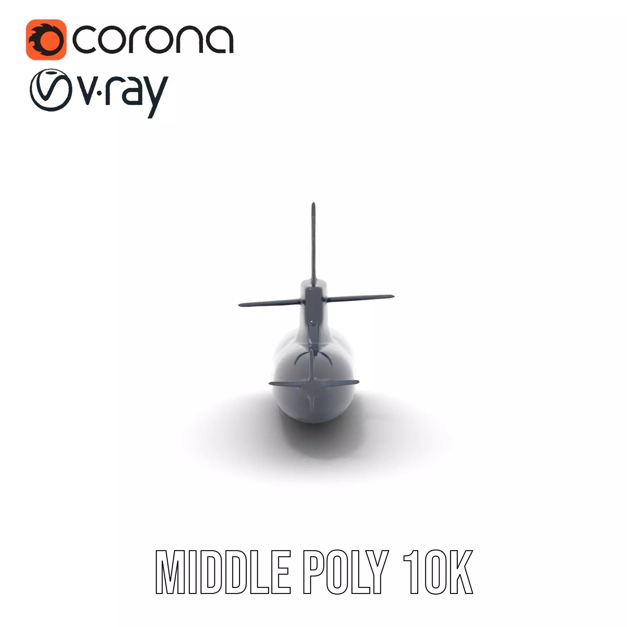 Black Stealth Submarine model pack Low-poly 3D model_13