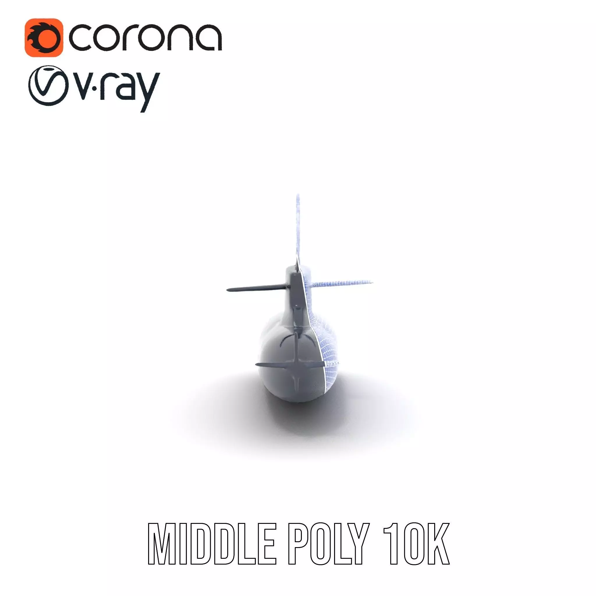 Black Stealth Submarine model pack Low-poly 3D model_26