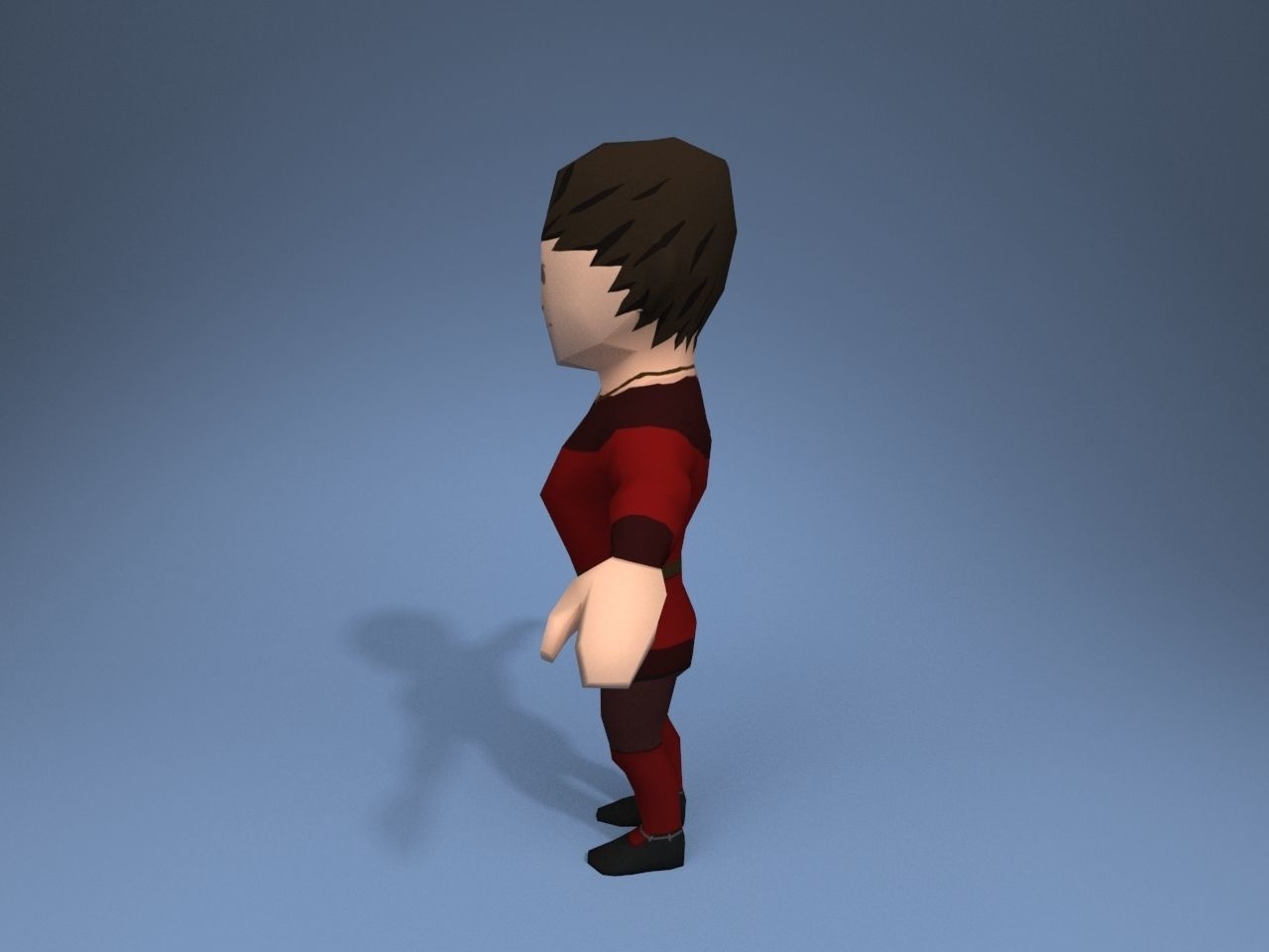 Medieval character septon 3 Low-poly 3D model_3