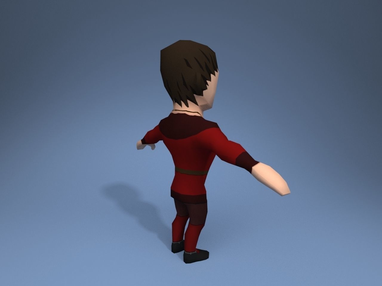 Medieval character septon 3 Low-poly 3D model_6