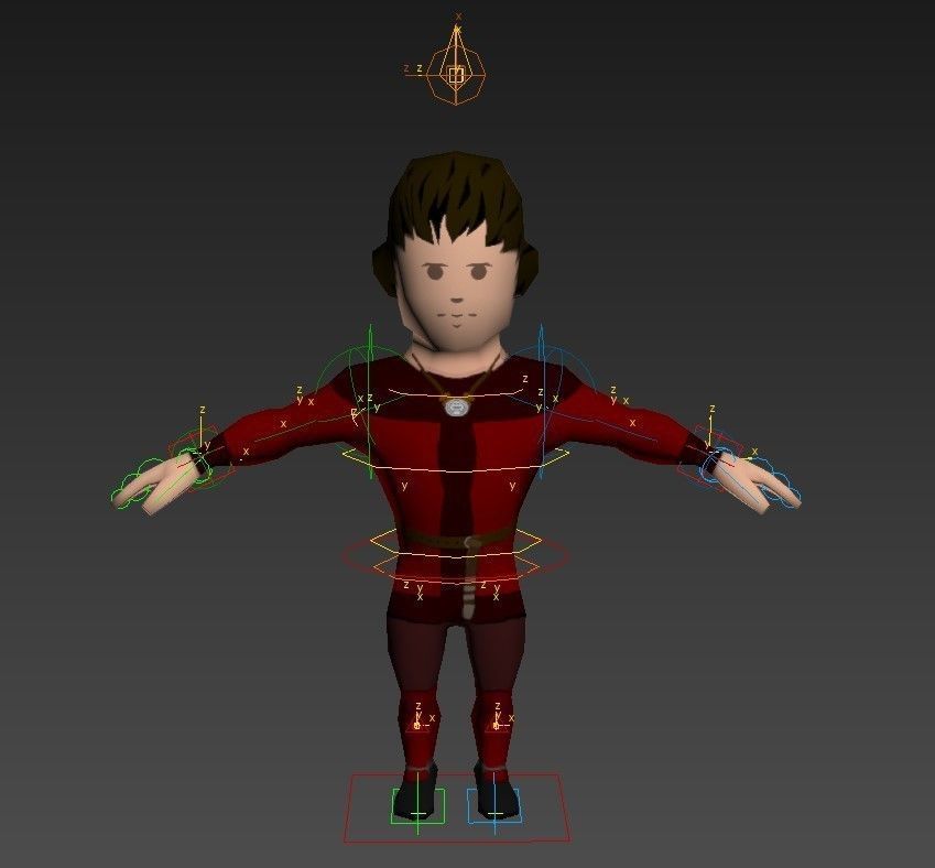 Medieval character septon 3 Low-poly 3D model_15