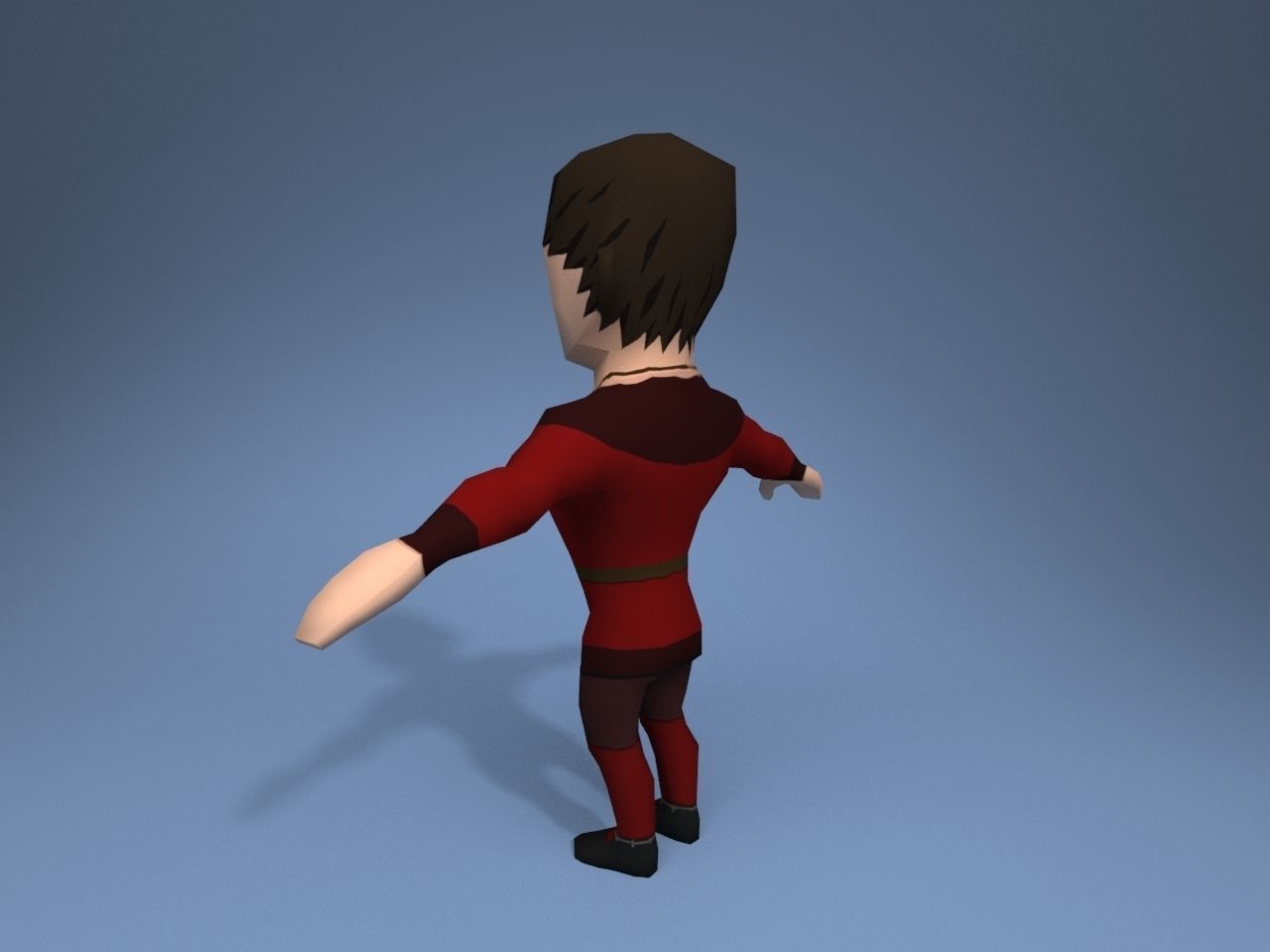 Medieval character septon 3 Low-poly 3D model_4