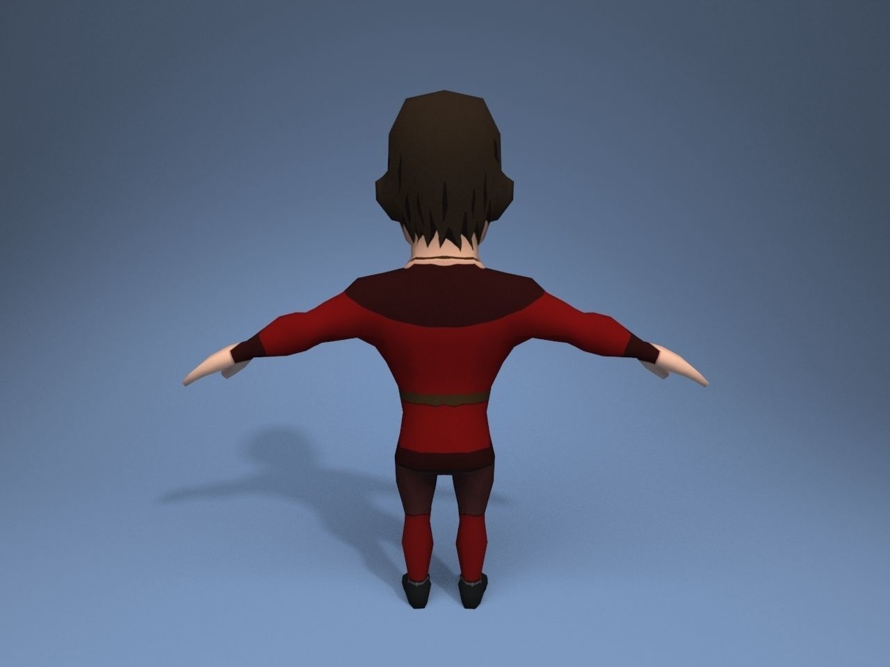 Medieval character septon 3 Low-poly 3D model_5