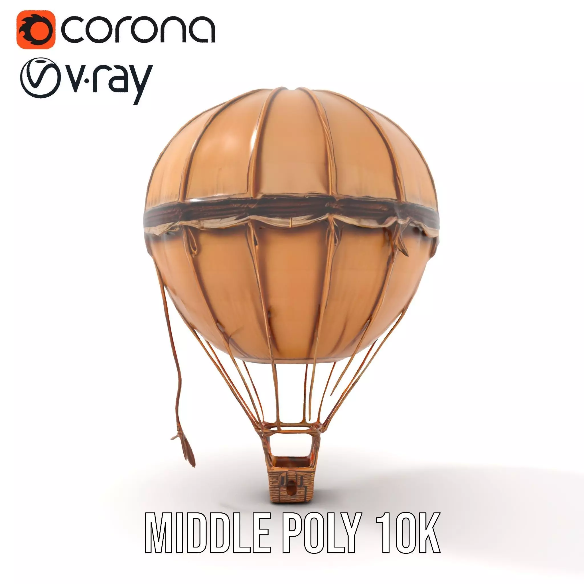 Vintage Balloon Drapery model pack Low-poly 3D model_11