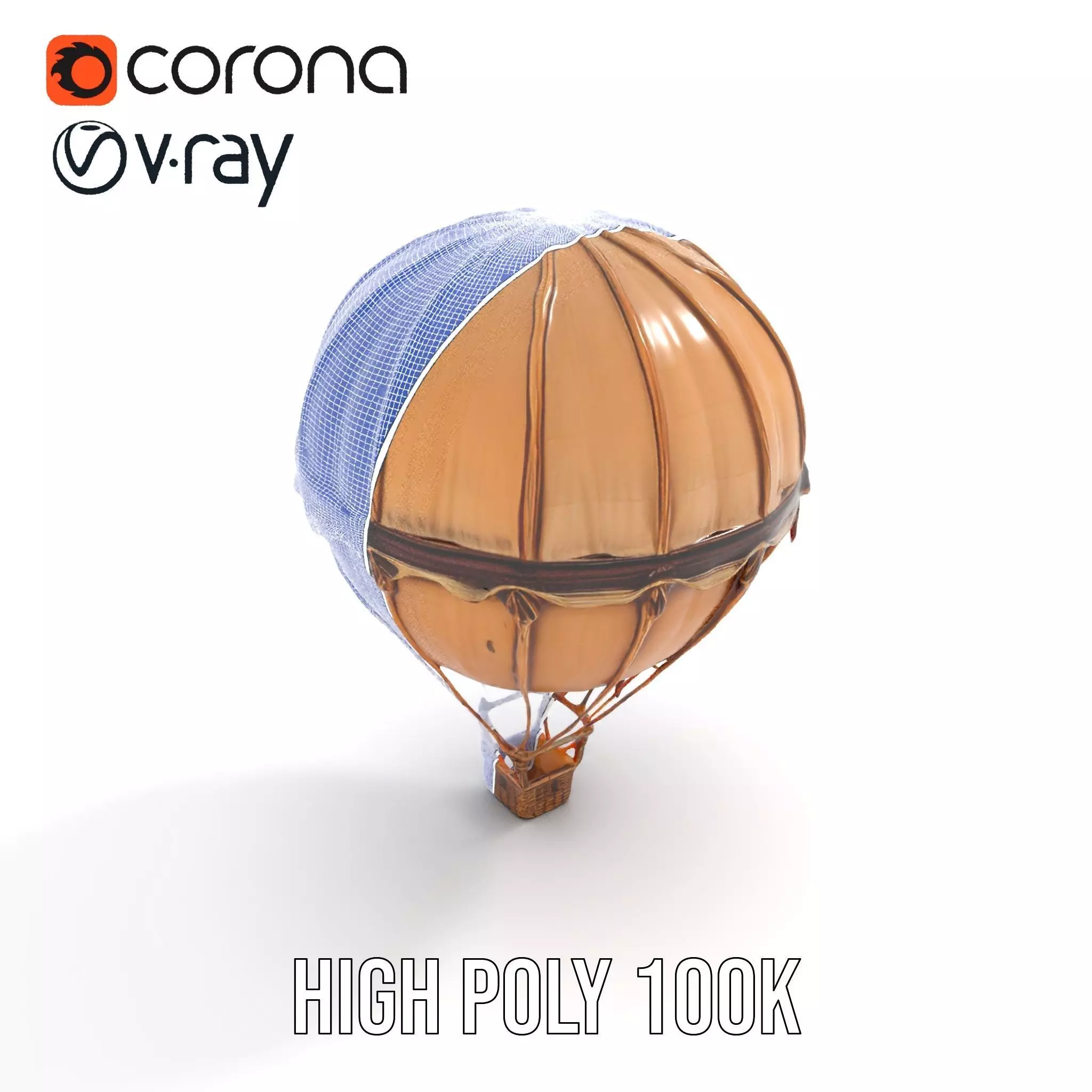 Vintage Balloon Drapery model pack Low-poly 3D model_31