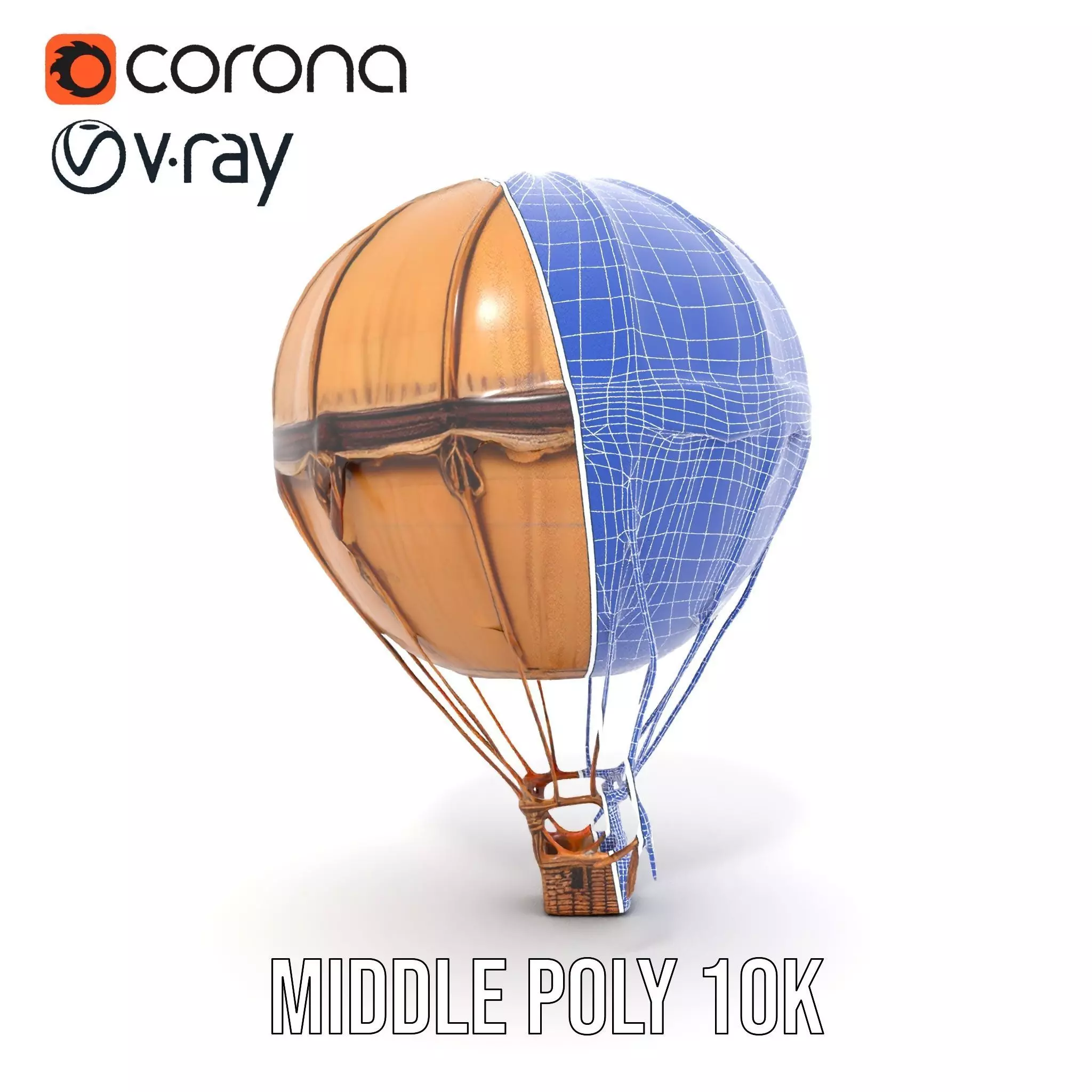 Vintage Balloon Drapery model pack Low-poly 3D model_23