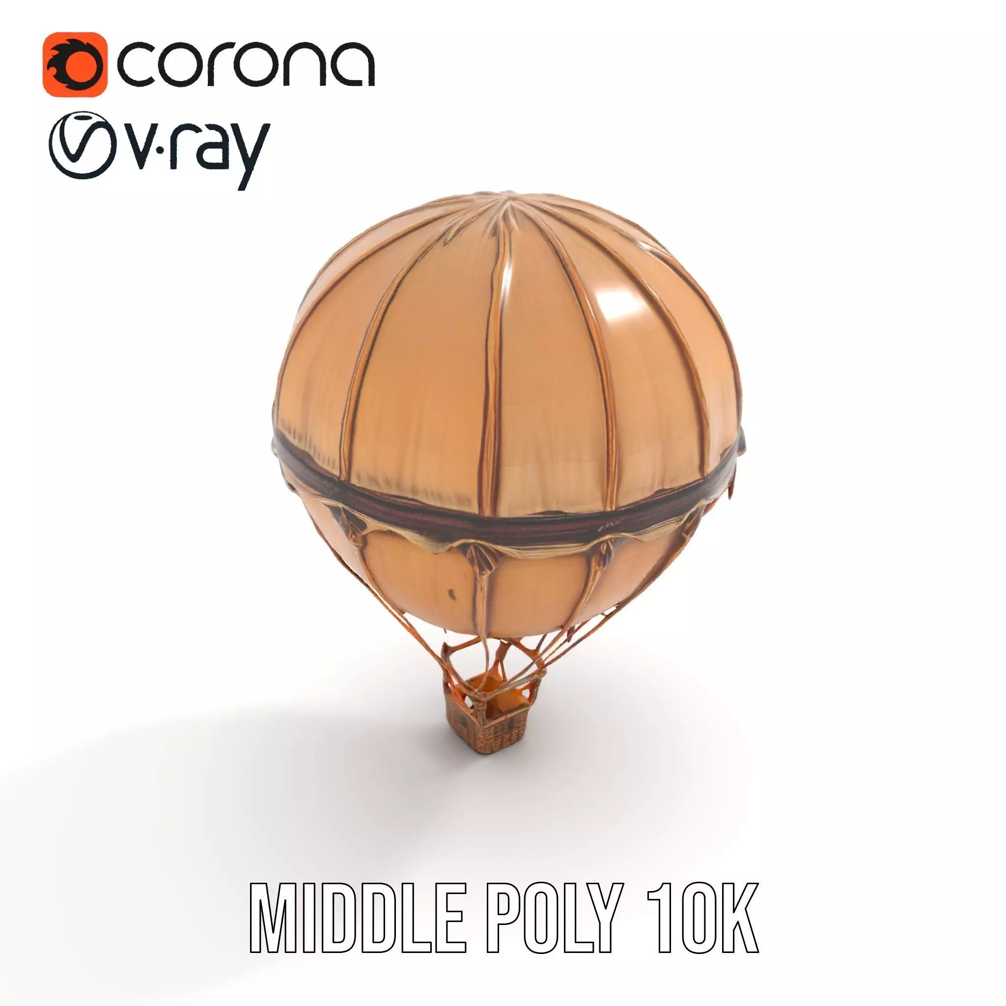 Vintage Balloon Drapery model pack Low-poly 3D model_5