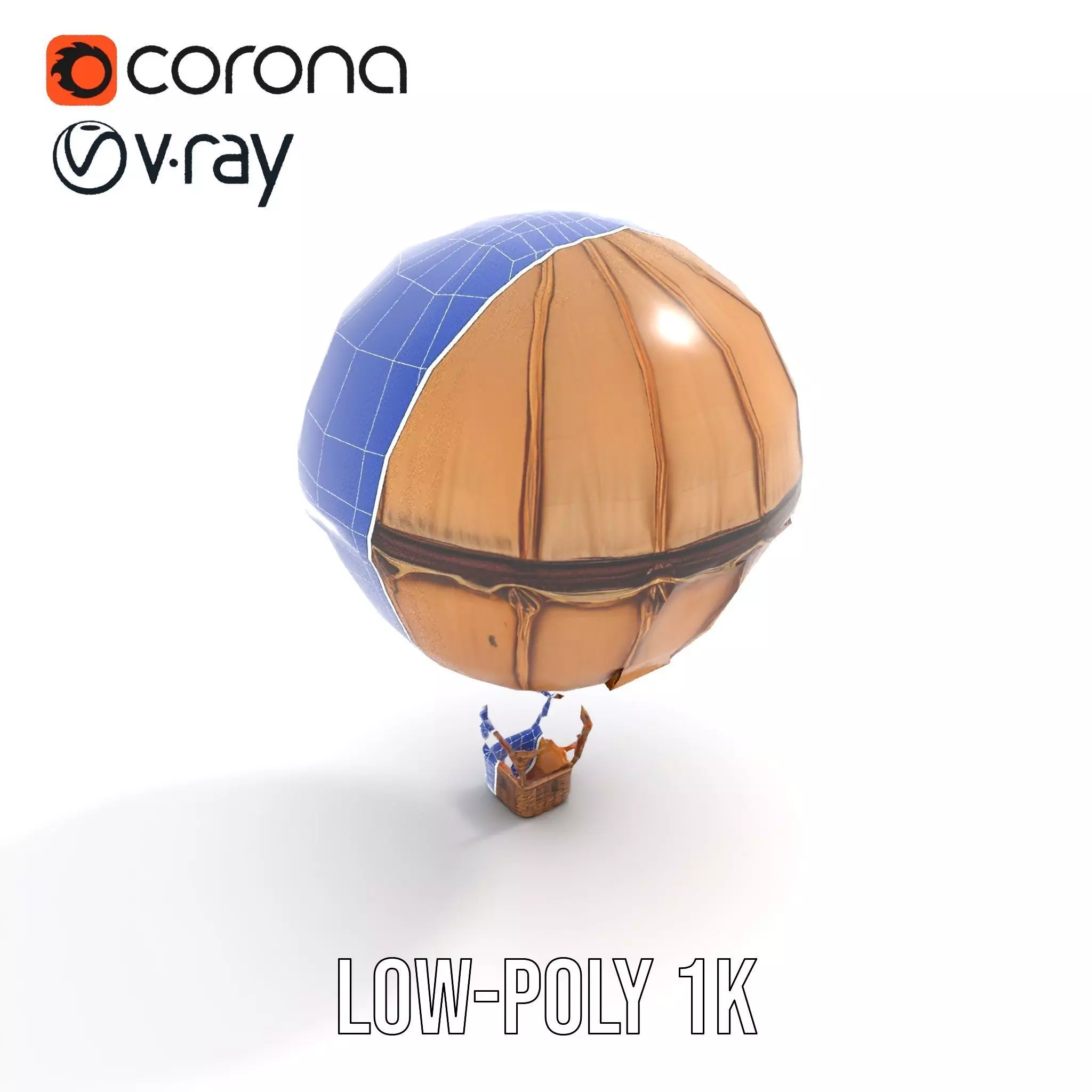 Vintage Balloon Drapery model pack Low-poly 3D model_24