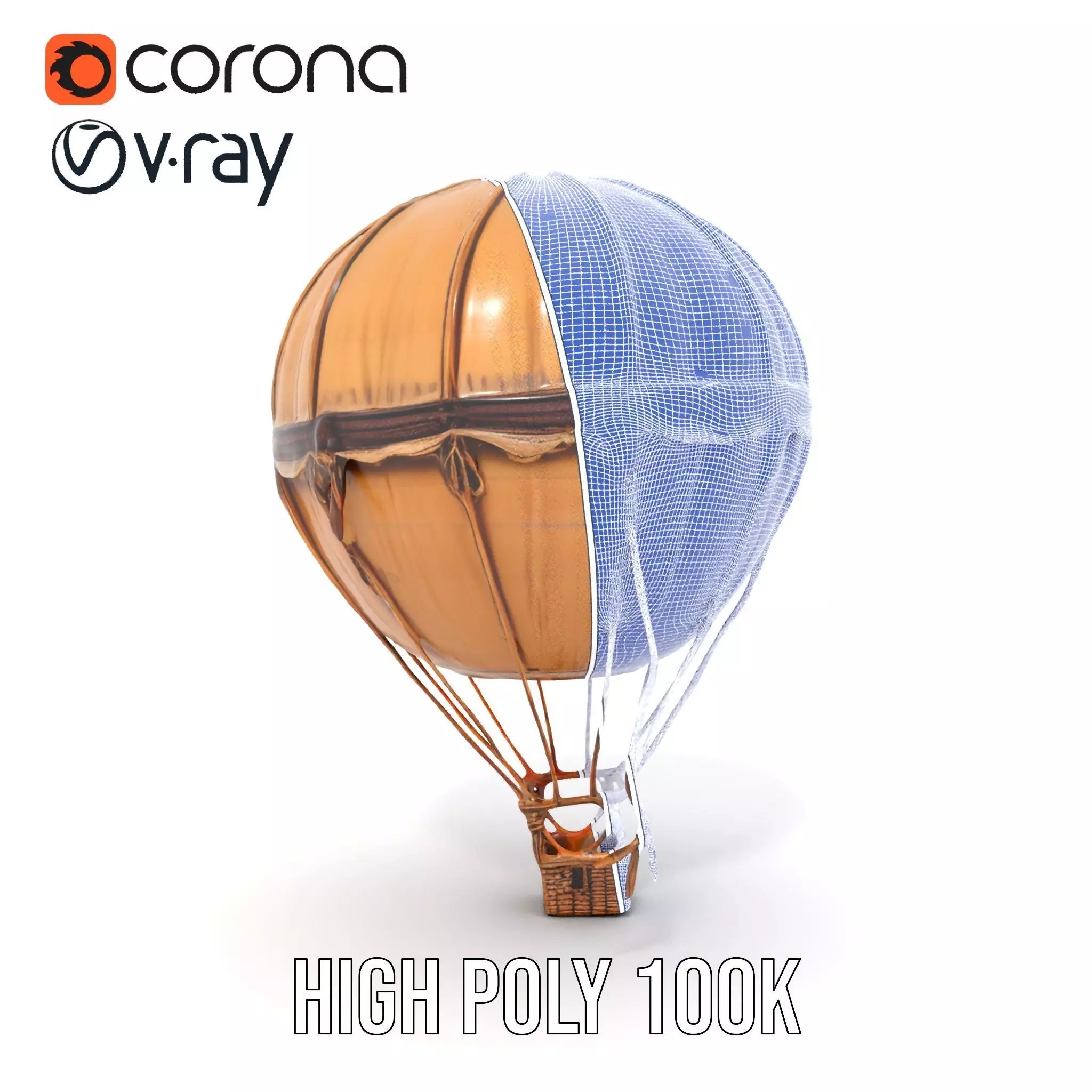 Vintage Balloon Drapery model pack Low-poly 3D model_32