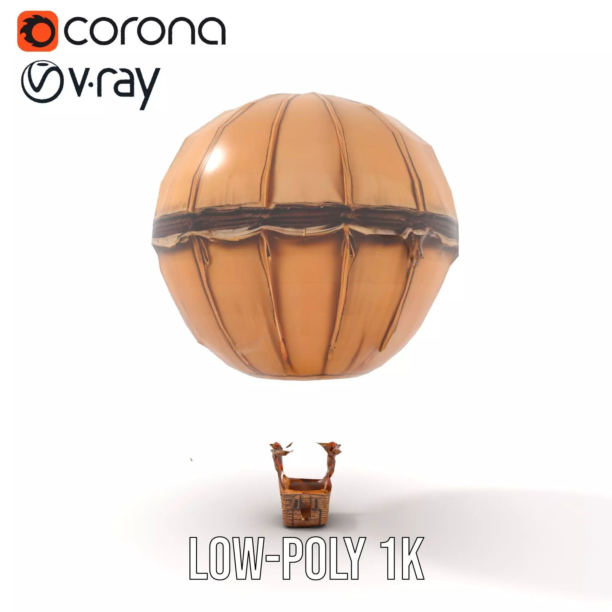 Vintage Balloon Drapery model pack Low-poly 3D model_14