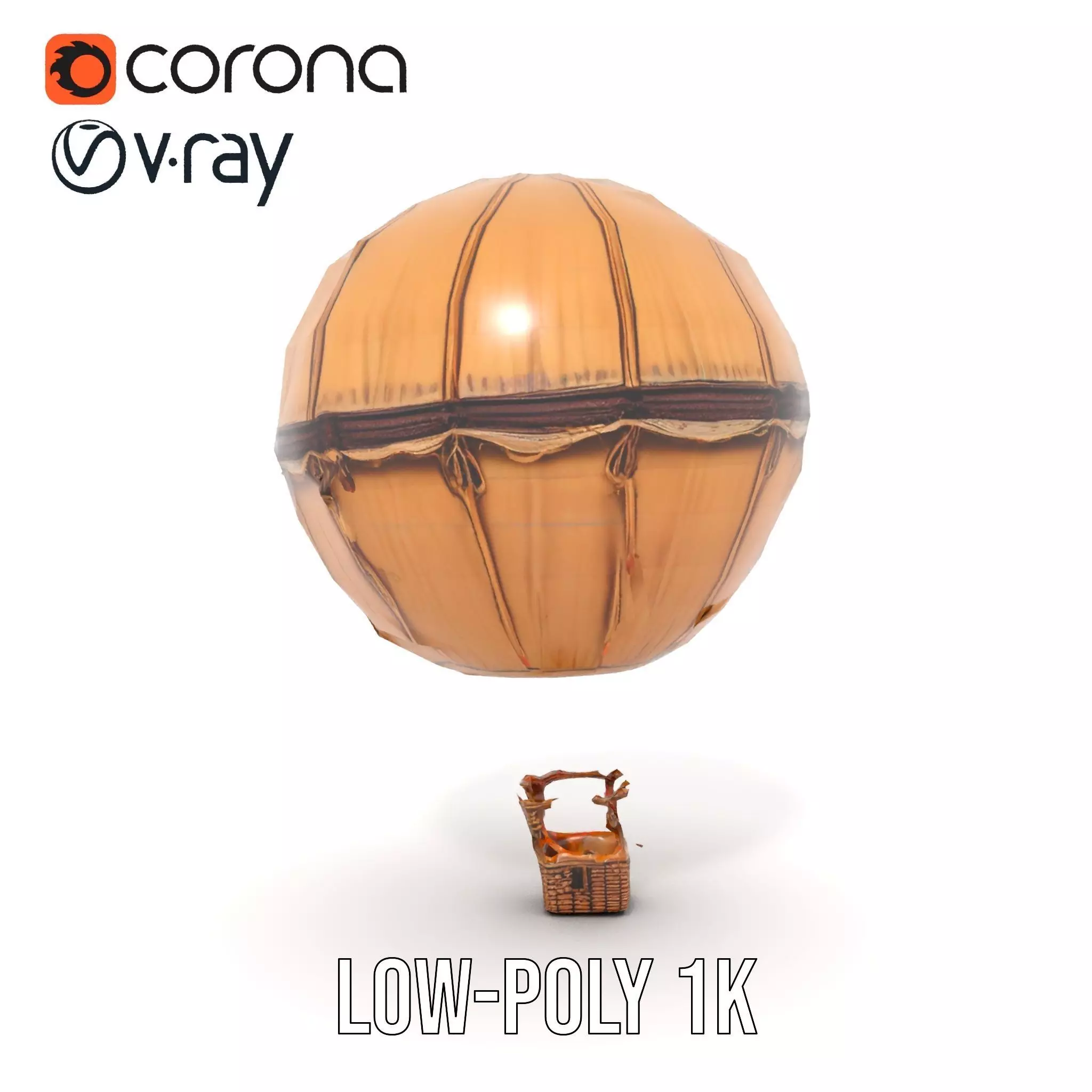 Vintage Balloon Drapery model pack Low-poly 3D model_22