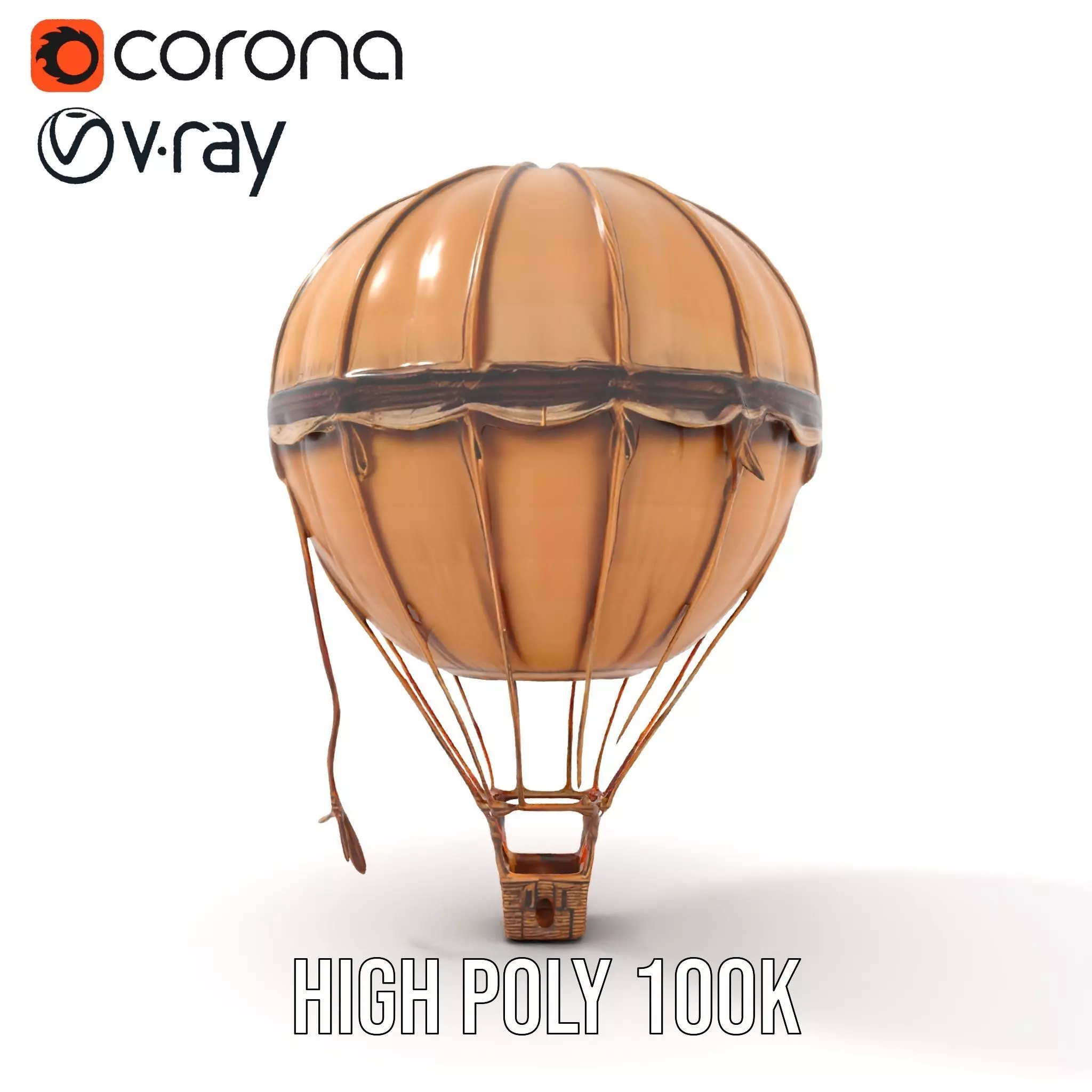 Vintage Balloon Drapery model pack Low-poly 3D model_28