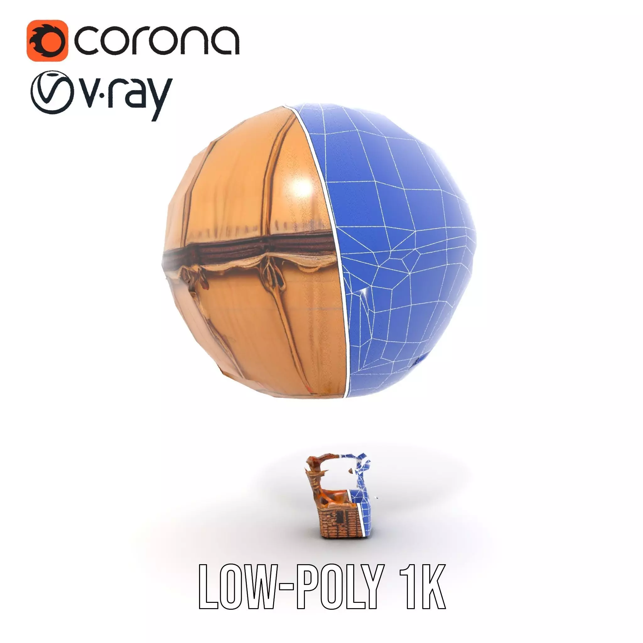 Vintage Balloon Drapery model pack Low-poly 3D model_27