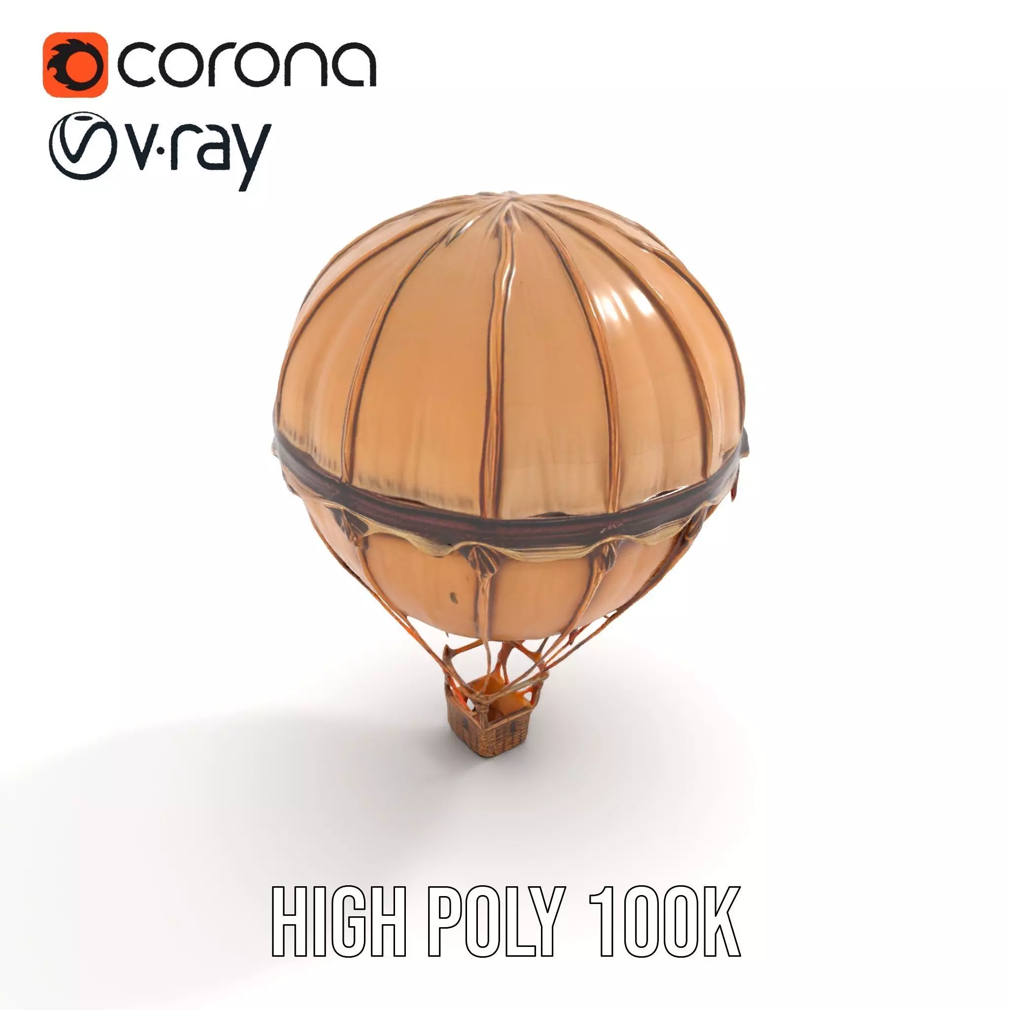 Vintage Balloon Drapery model pack Low-poly 3D model_15