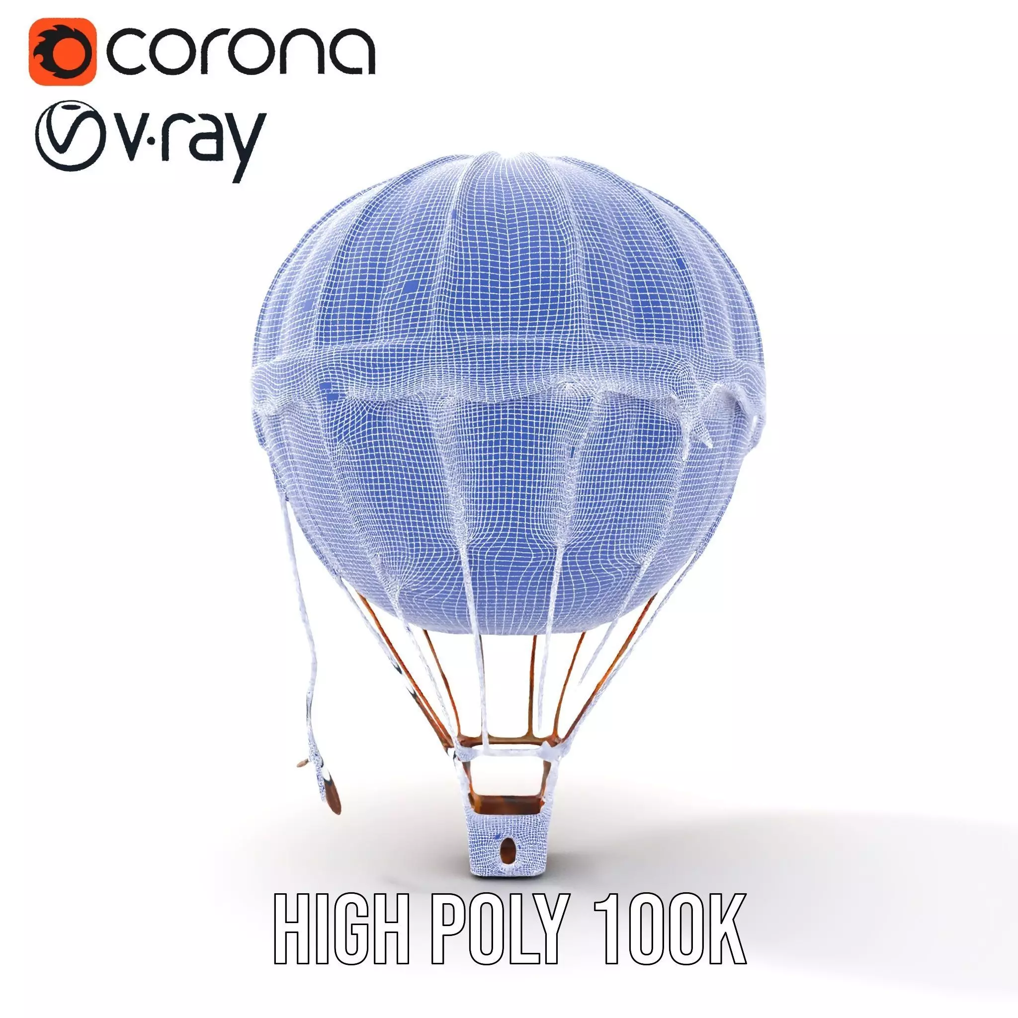 Vintage Balloon Drapery model pack Low-poly 3D model_33