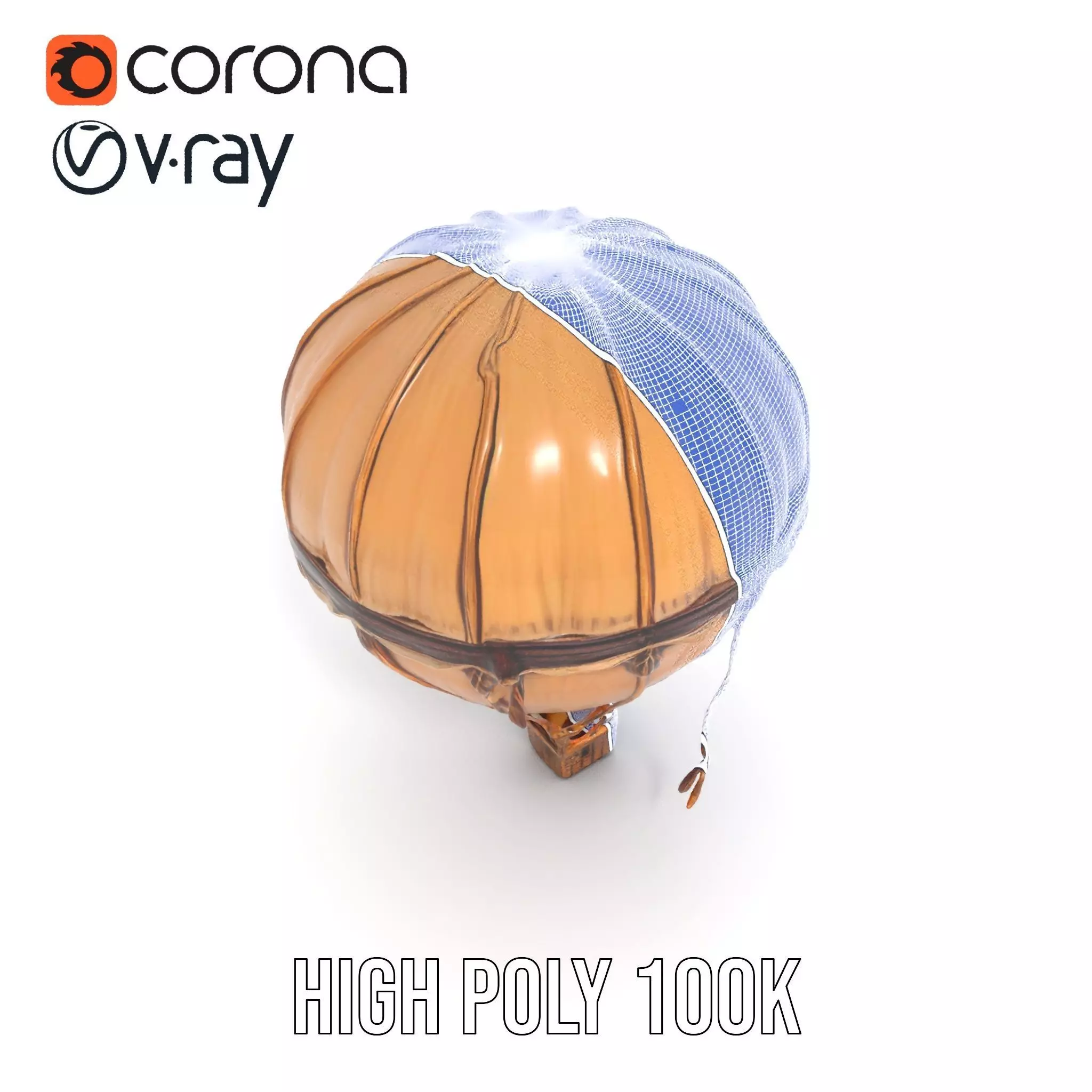 Vintage Balloon Drapery model pack Low-poly 3D model_34
