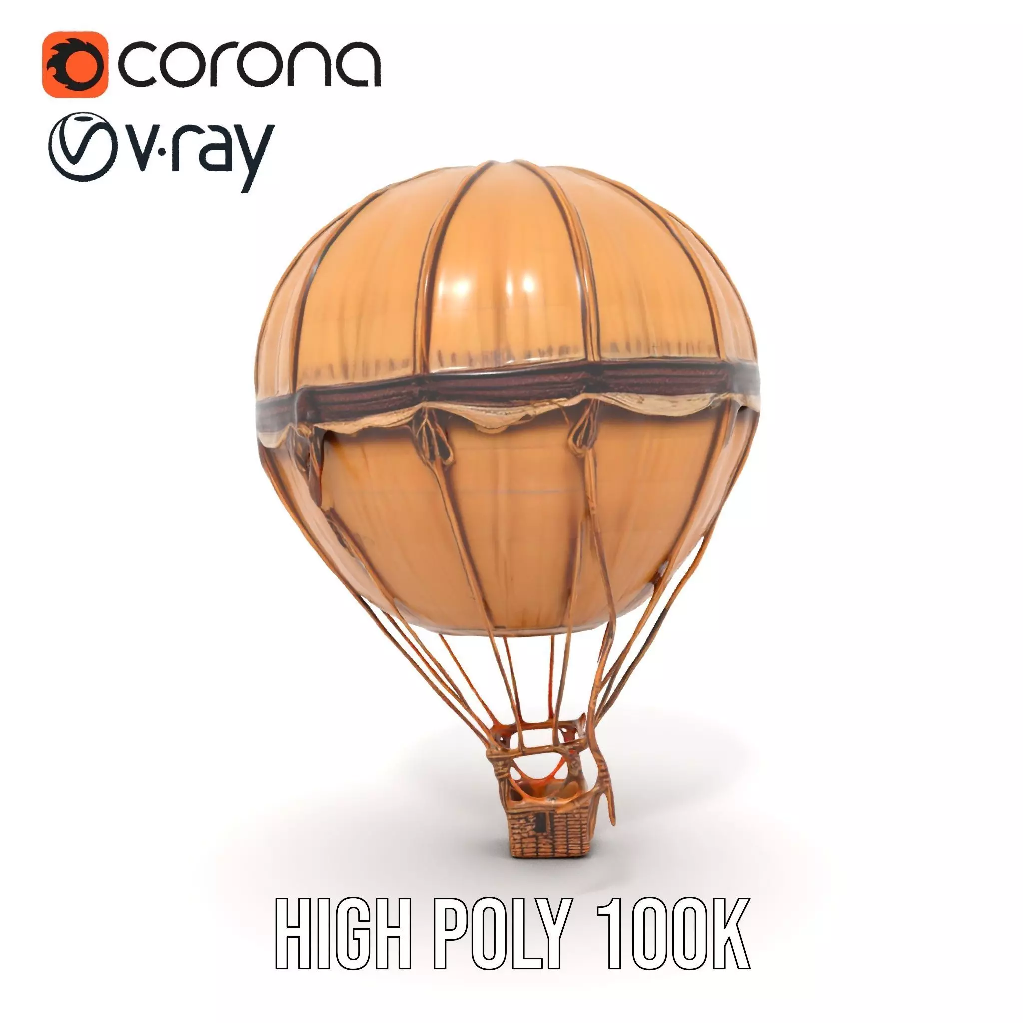 Vintage Balloon Drapery model pack Low-poly 3D model_25