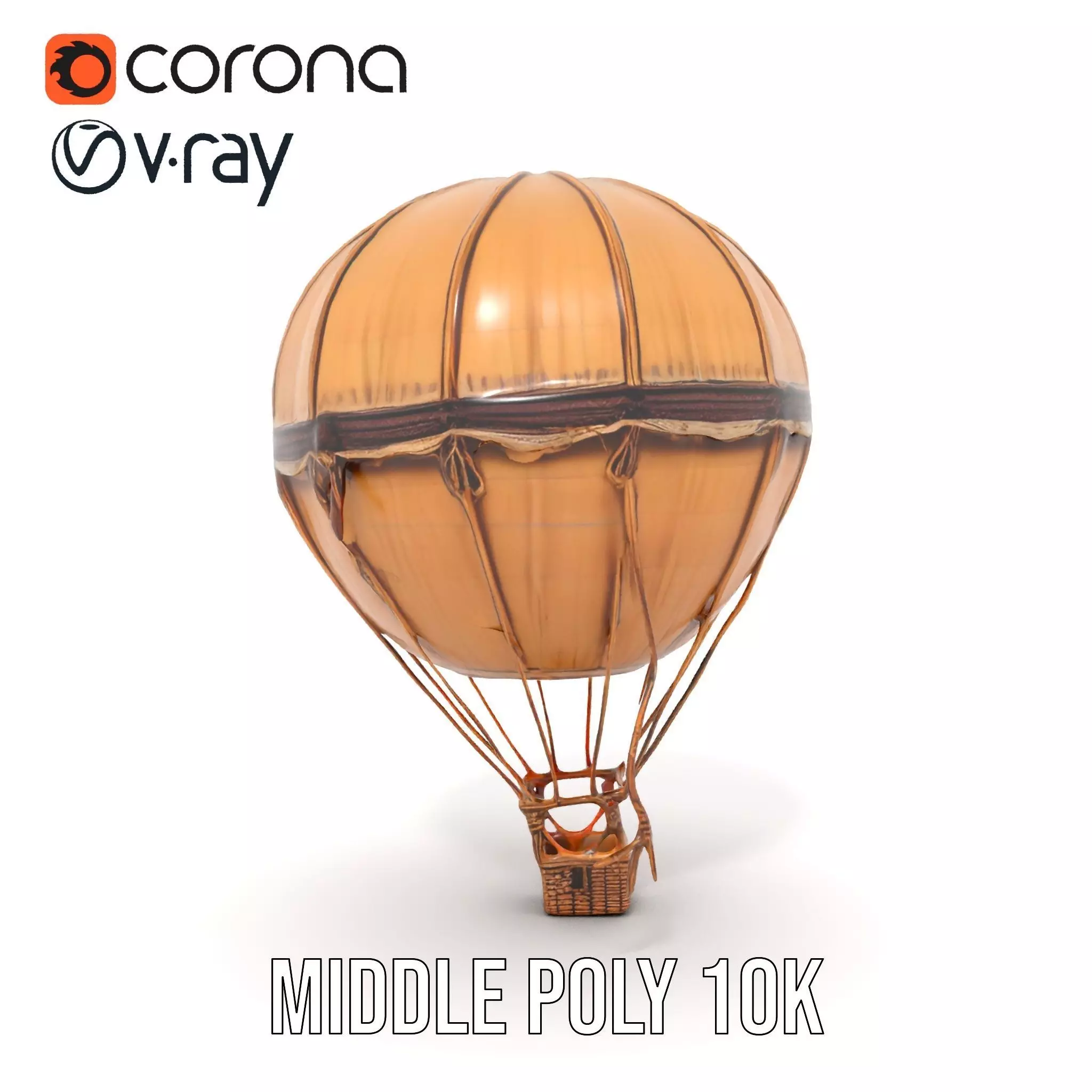 Vintage Balloon Drapery model pack Low-poly 3D model_21