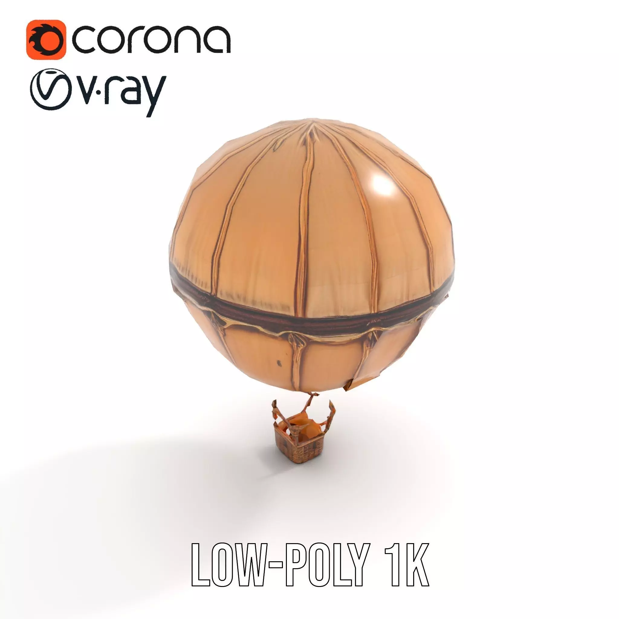 Vintage Balloon Drapery model pack Low-poly 3D model_7