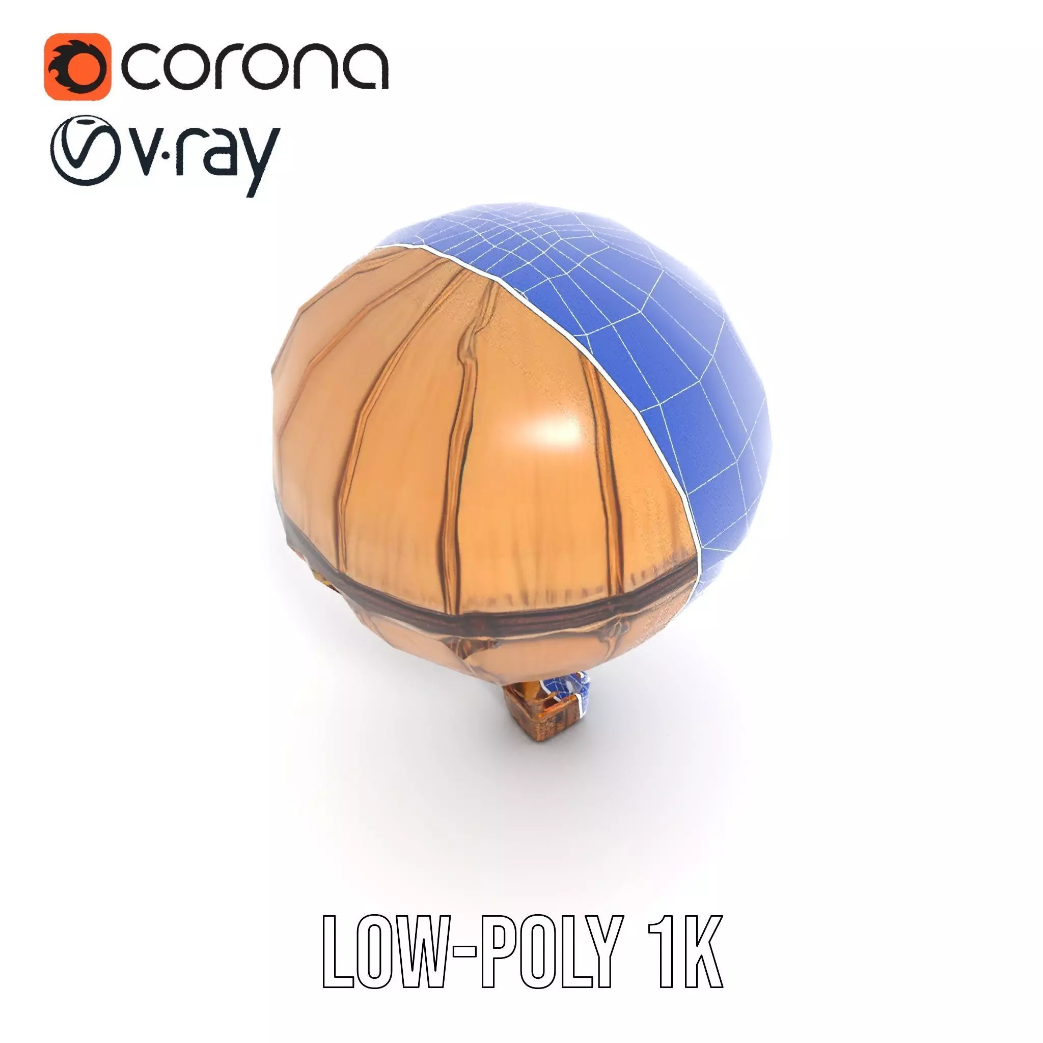 Vintage Balloon Drapery model pack Low-poly 3D model_19
