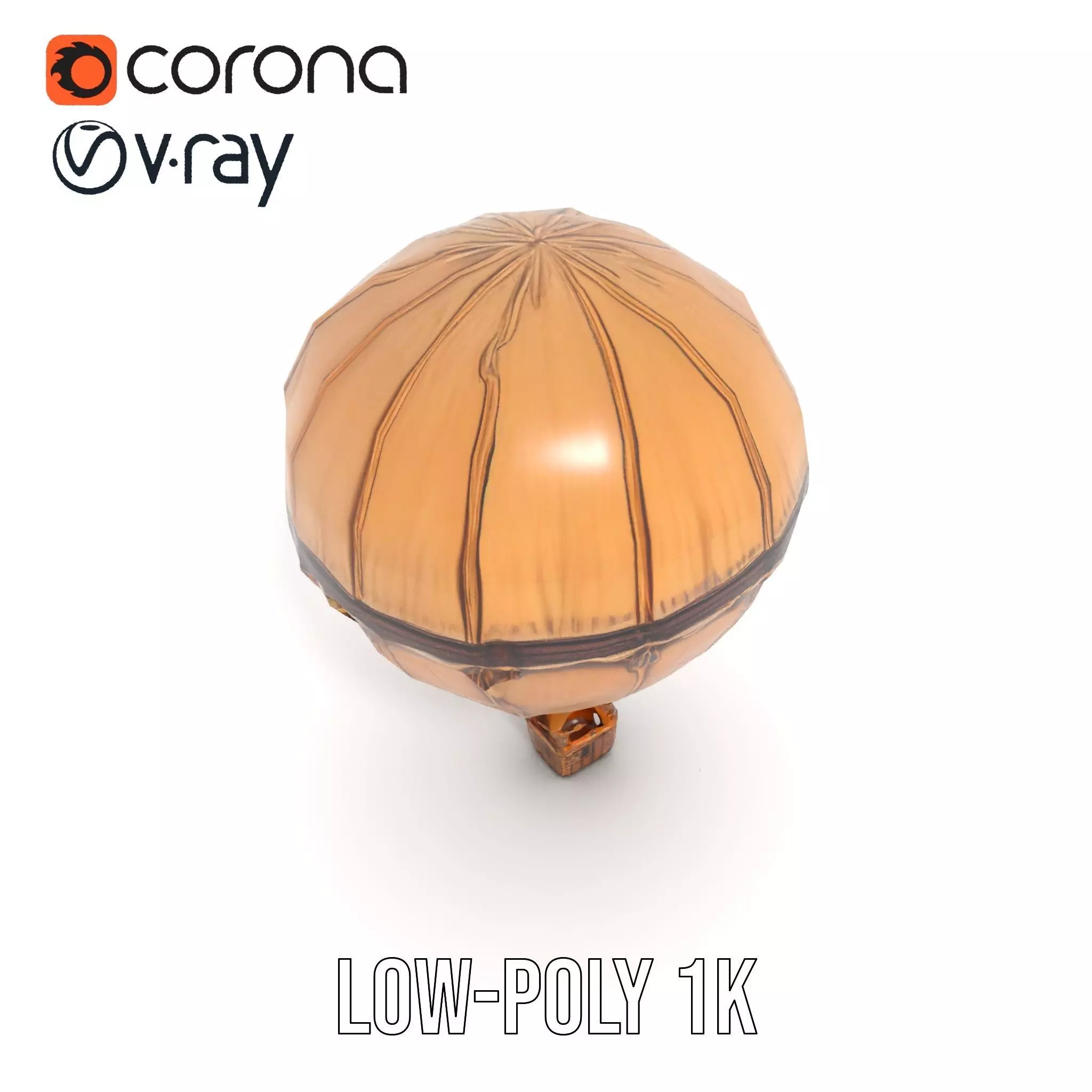 Vintage Balloon Drapery model pack Low-poly 3D model_12