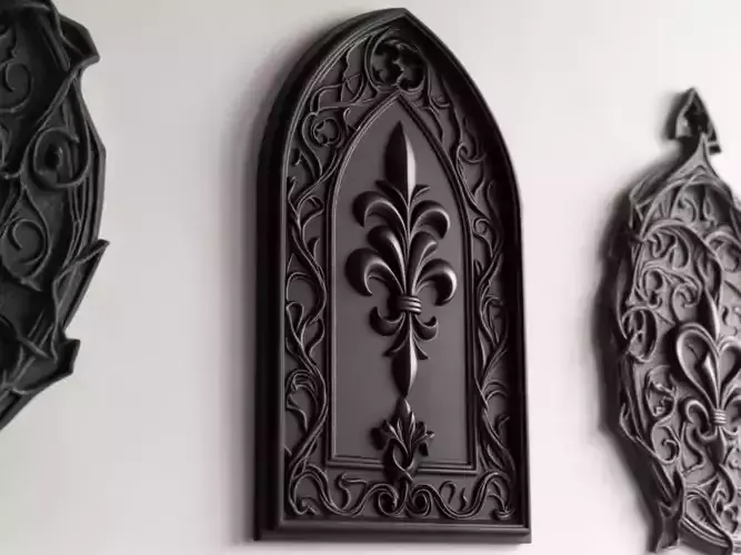 3D Printable Gothic Rose Wall Art