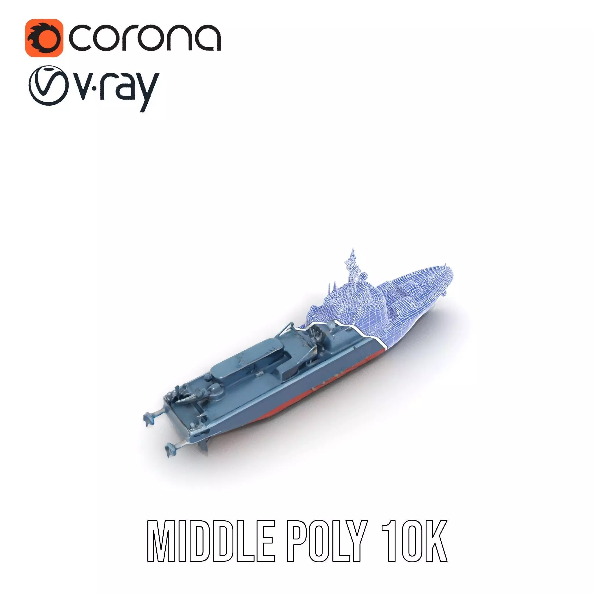 Modern Warship model pack Low-poly 3D model_26