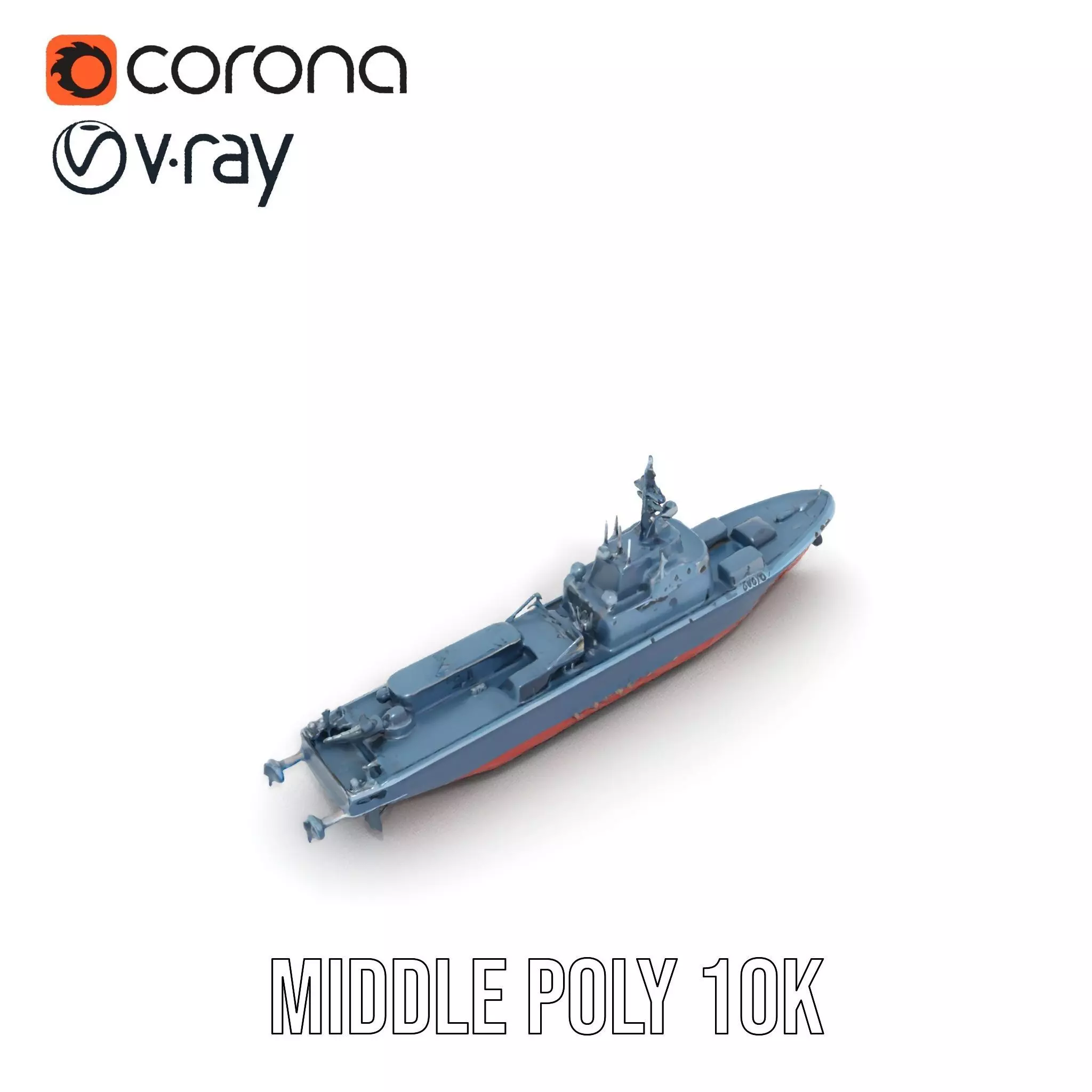 Modern Warship model pack Low-poly 3D model_15