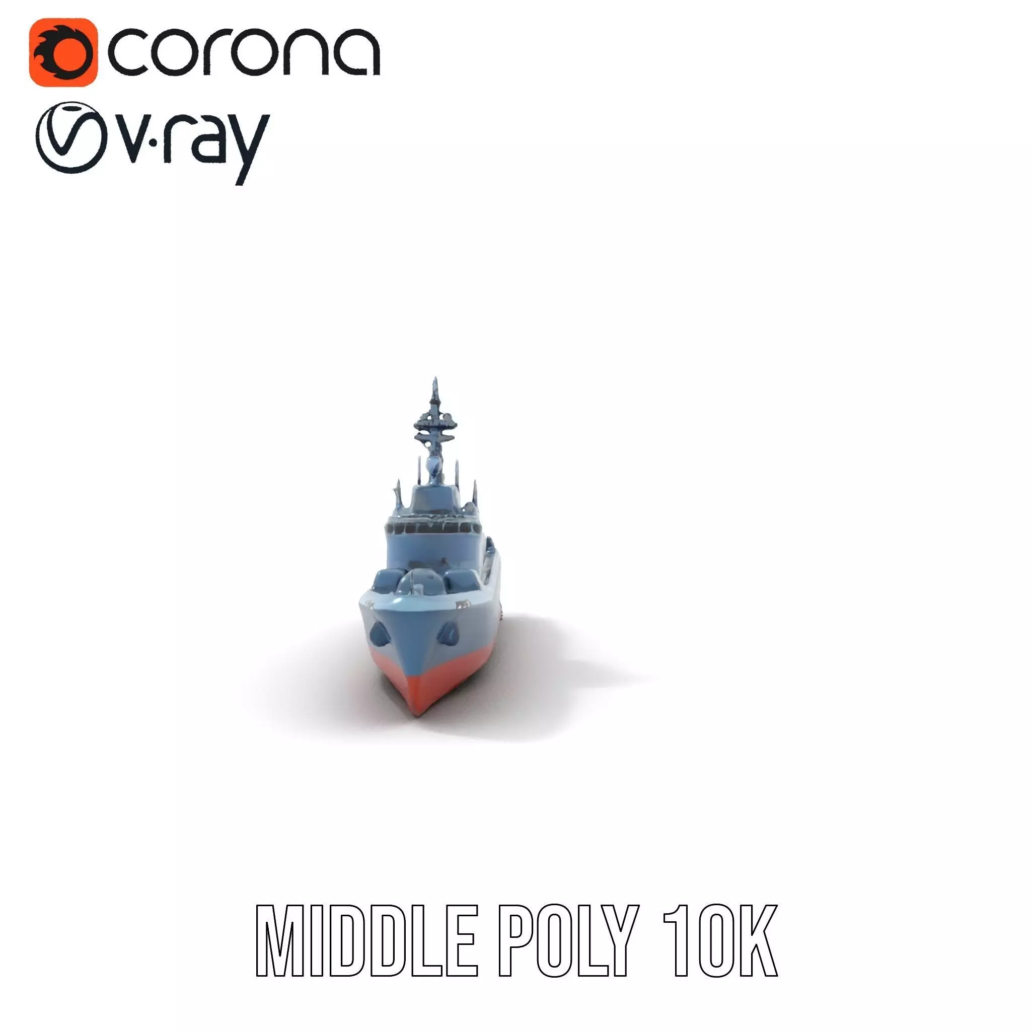 Modern Warship model pack Low-poly 3D model_6