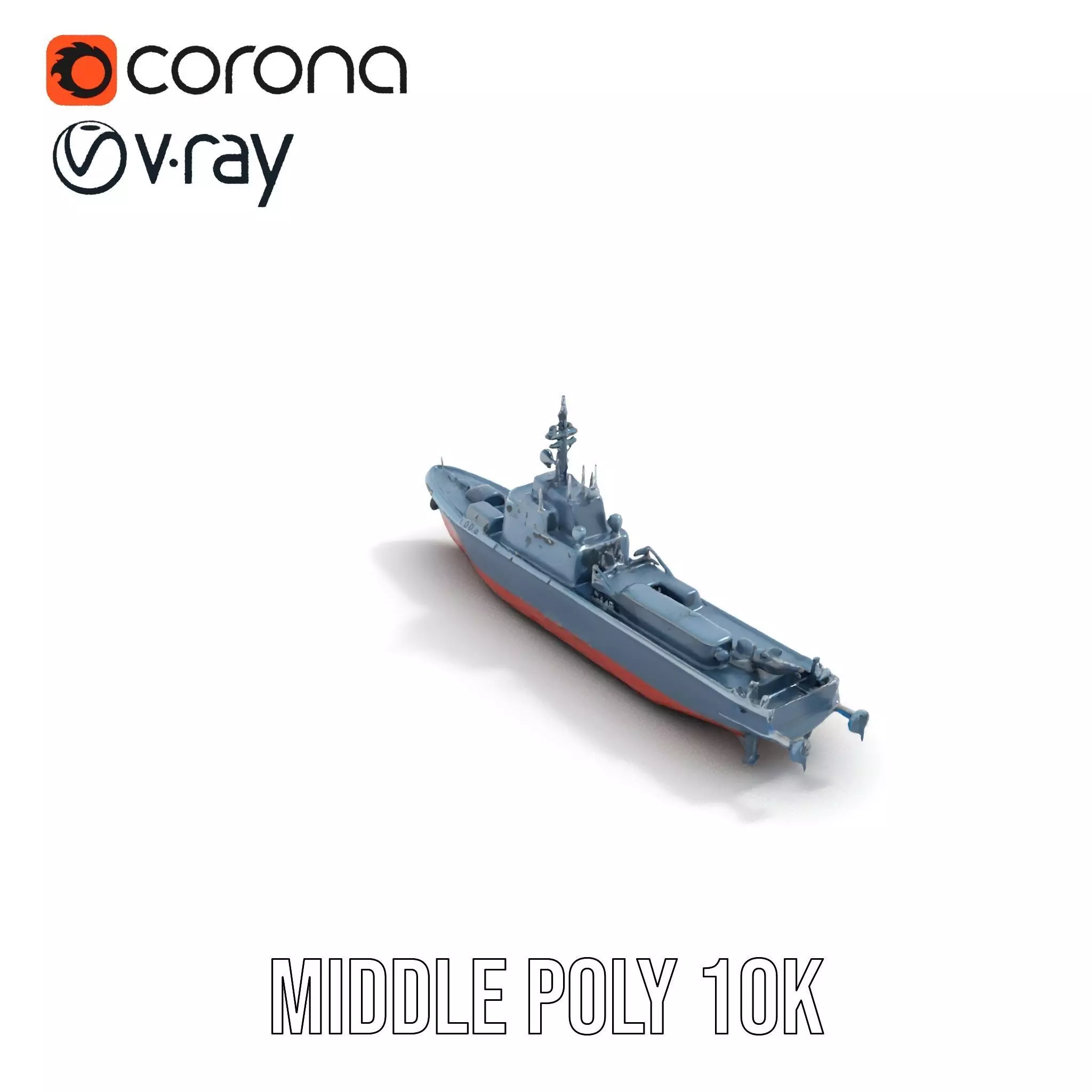 Modern Warship model pack Low-poly 3D model_5