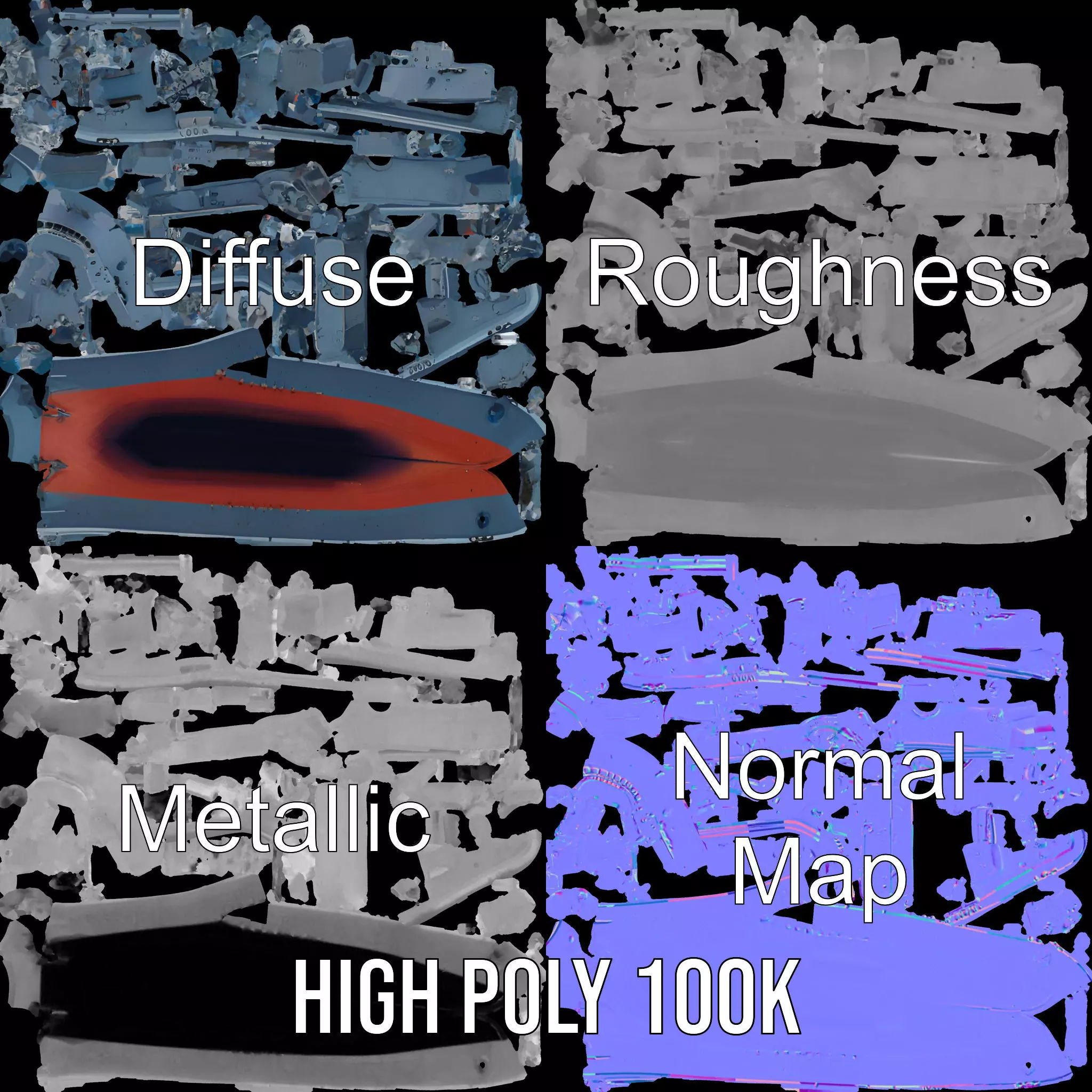 Modern Warship model pack Low-poly 3D model_3