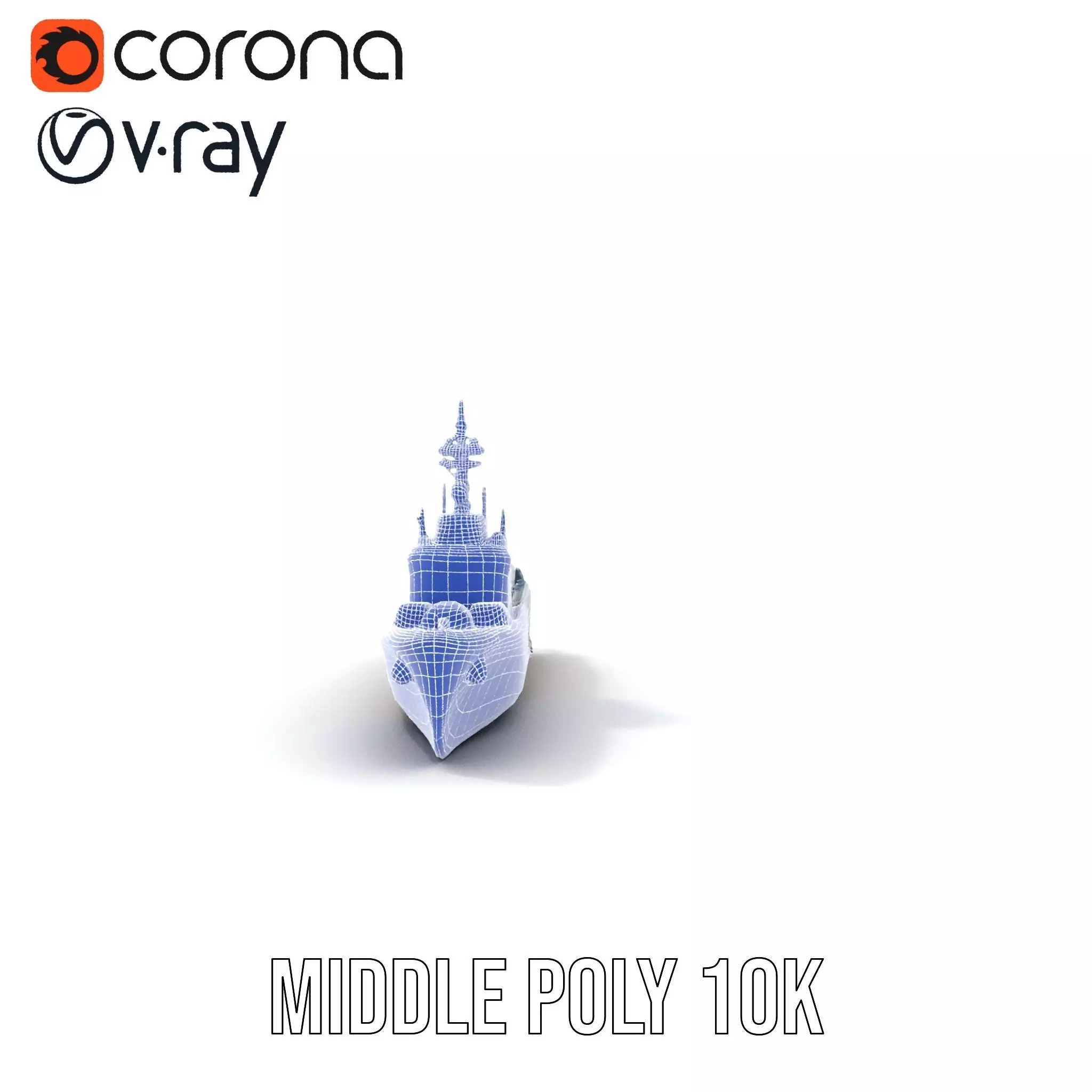Modern Warship model pack Low-poly 3D model_23